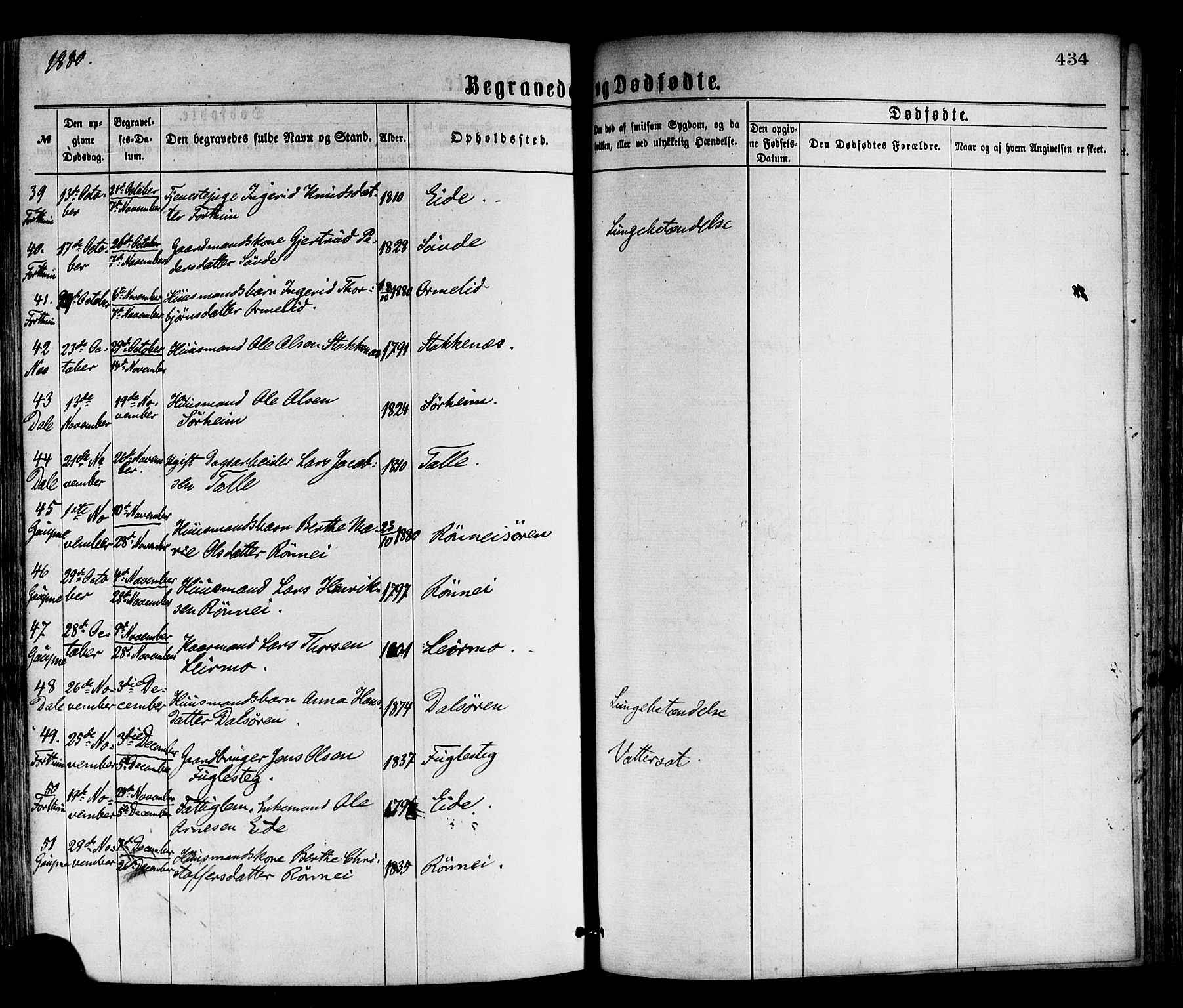 Luster sokneprestembete, AV/SAB-A-81101/H/Haa/Haaa/L0010: Parish register (official) no. A 10, 1871-1886, p. 434