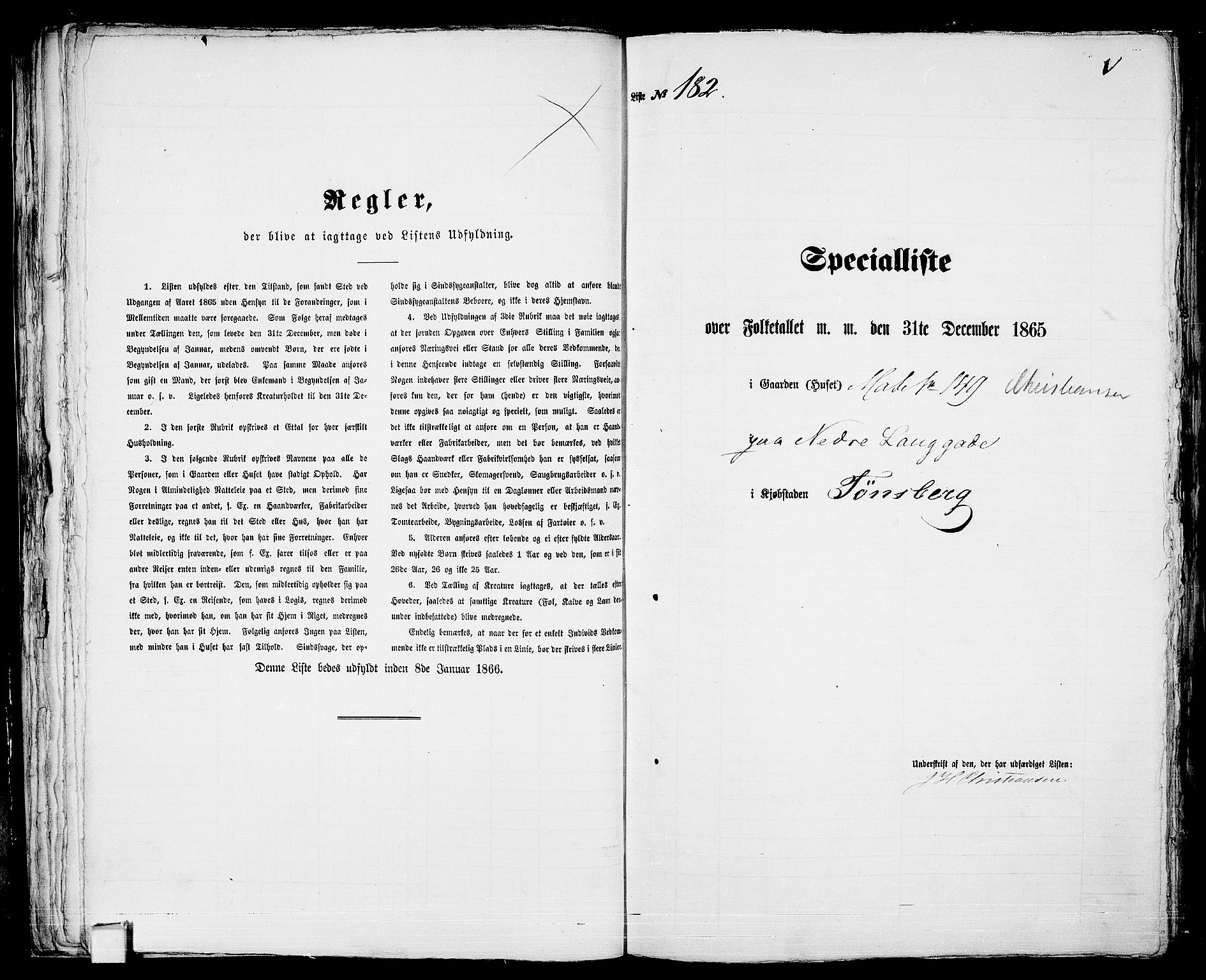 RA, 1865 census for Tønsberg, 1865, p. 398