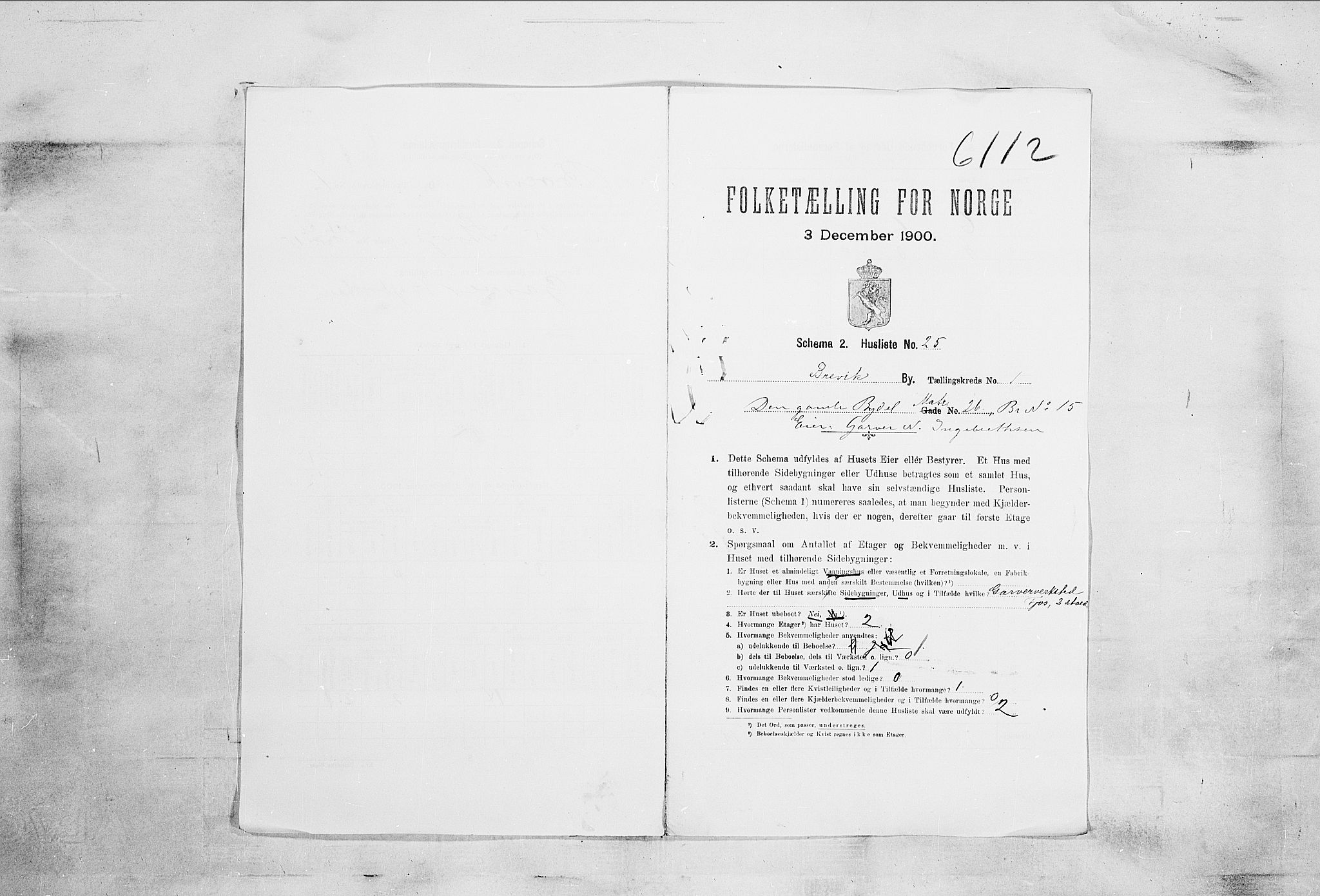 SAKO, 1900 census for Brevik, 1900, p. 32