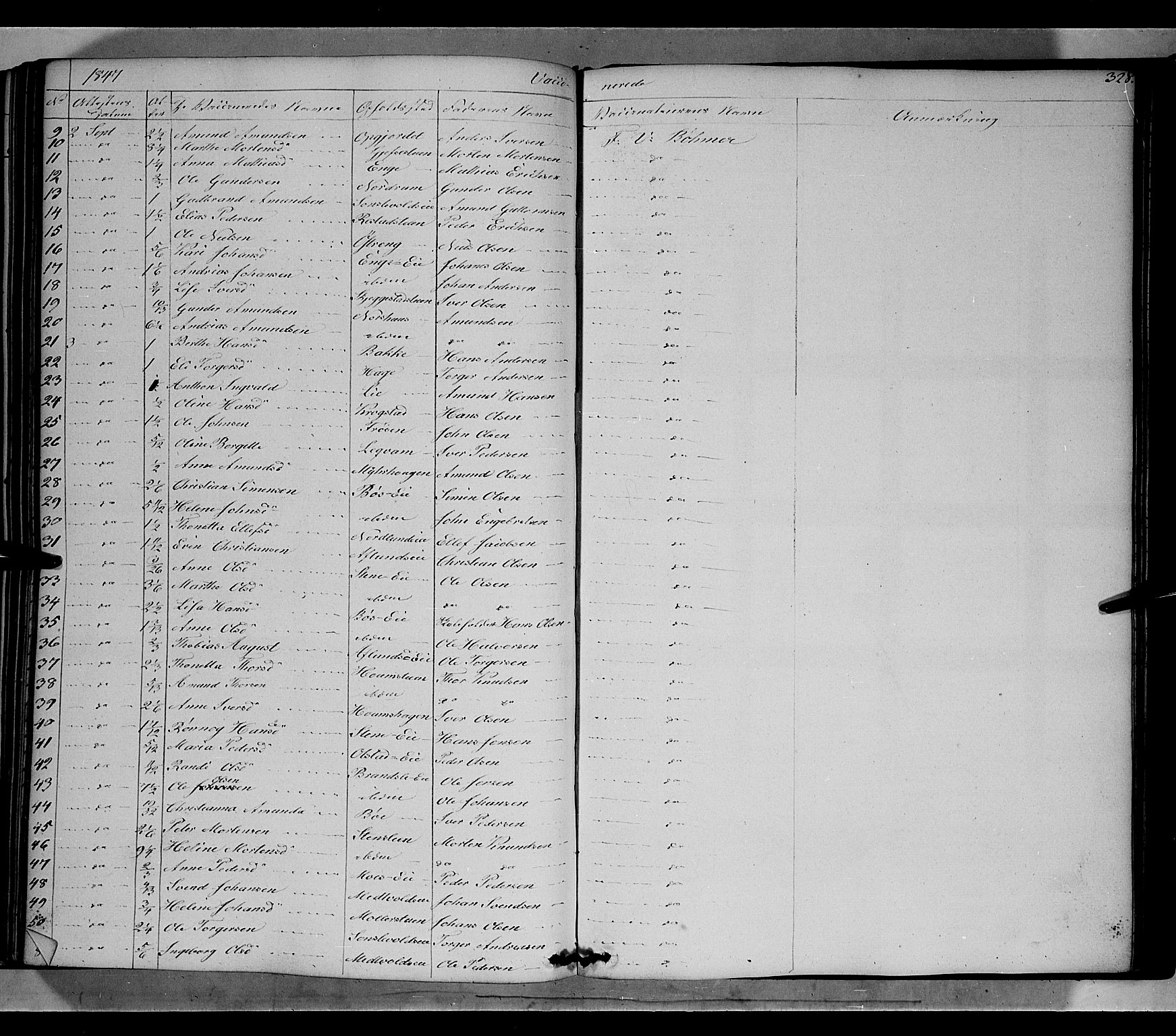 Gausdal prestekontor, SAH/PREST-090/H/Ha/Haa/L0007: Parish register (official) no. 7, 1840-1850, p. 328