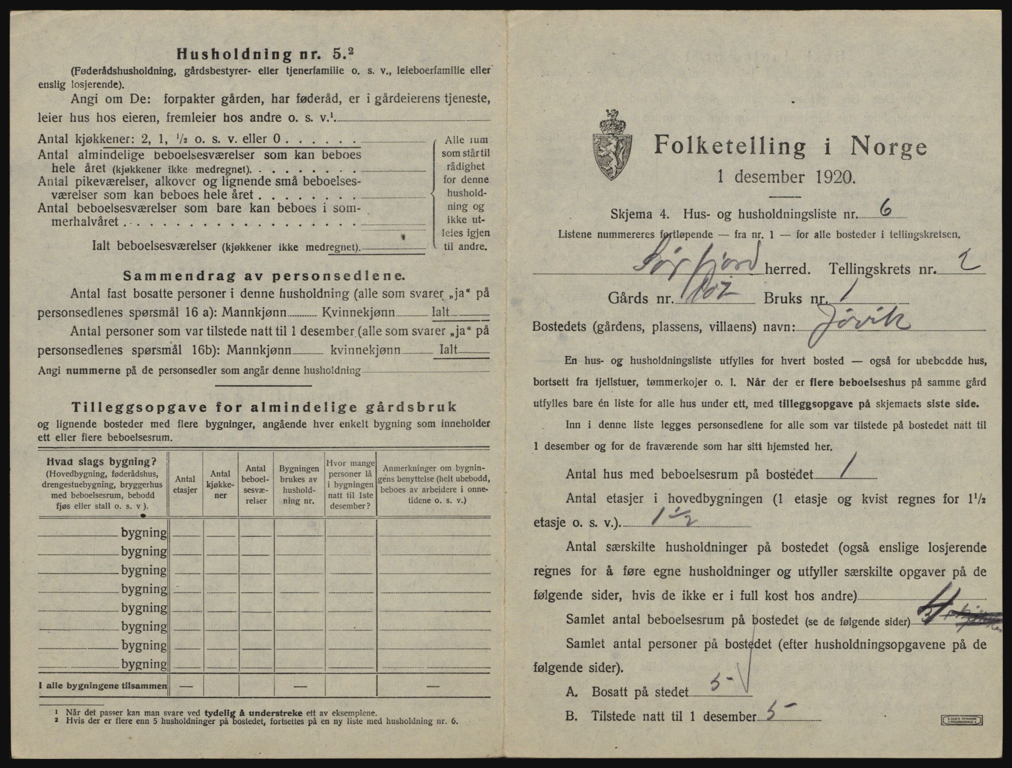 SATØ, 1920 census for Sørfjord, 1920, p. 67