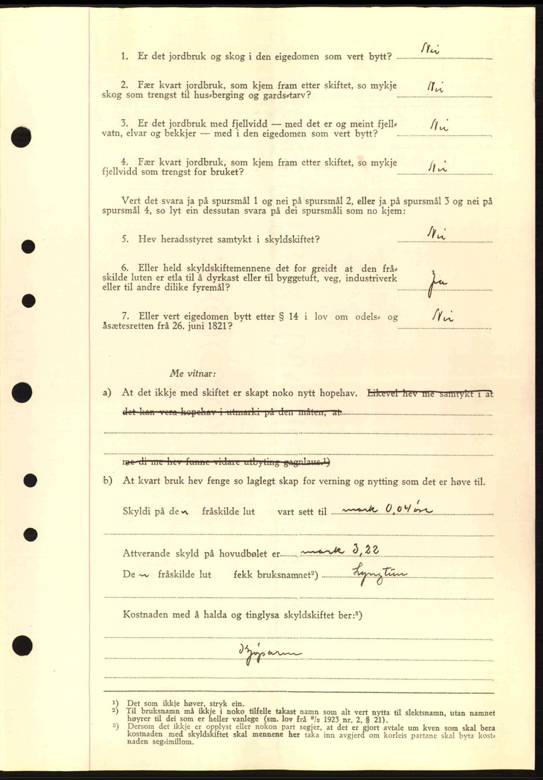 Nordre Sunnmøre sorenskriveri, AV/SAT-A-0006/1/2/2C/2Ca: Mortgage book no. A9, 1940-1940, Diary no: : 715/1940