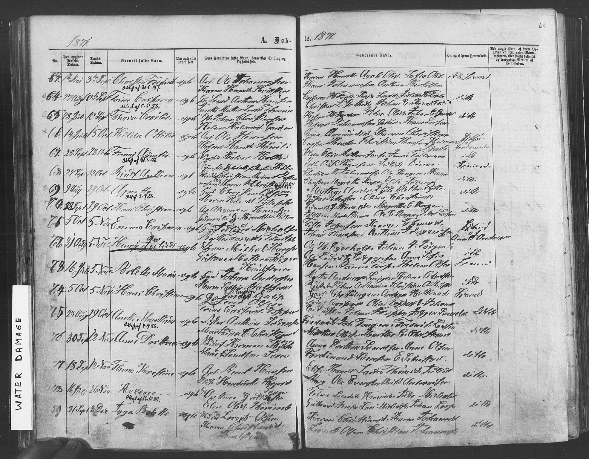 Vestby prestekontor Kirkebøker, AV/SAO-A-10893/F/Fa/L0008: Parish register (official) no. I 8, 1863-1877, p. 66