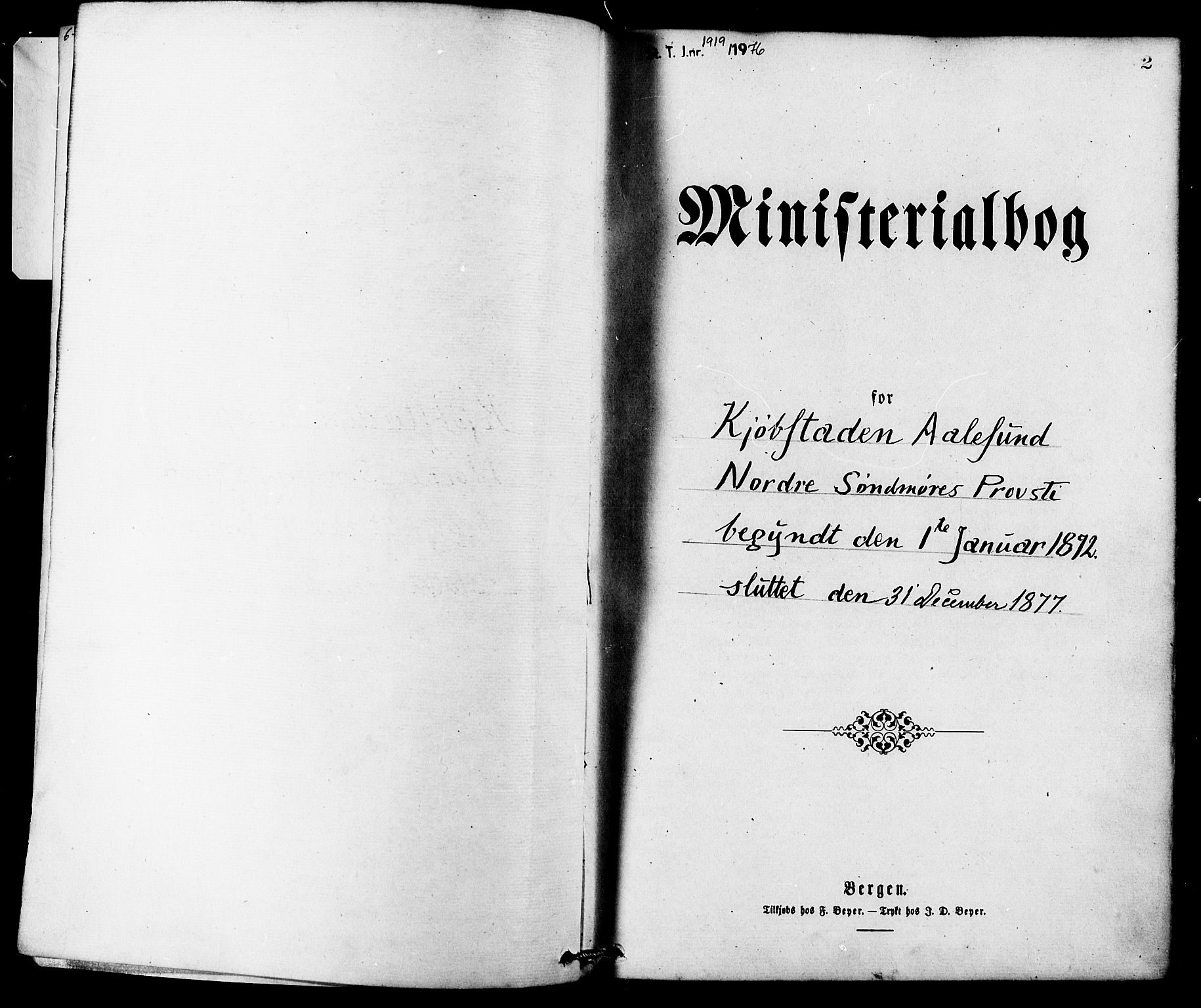 Ministerialprotokoller, klokkerbøker og fødselsregistre - Møre og Romsdal, AV/SAT-A-1454/529/L0453: Parish register (official) no. 529A03, 1872-1877, p. 2