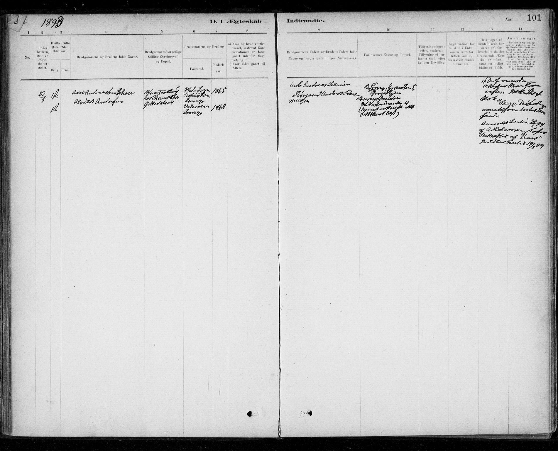 Ministerialprotokoller, klokkerbøker og fødselsregistre - Sør-Trøndelag, AV/SAT-A-1456/668/L0810: Parish register (official) no. 668A10, 1881-1894, p. 101