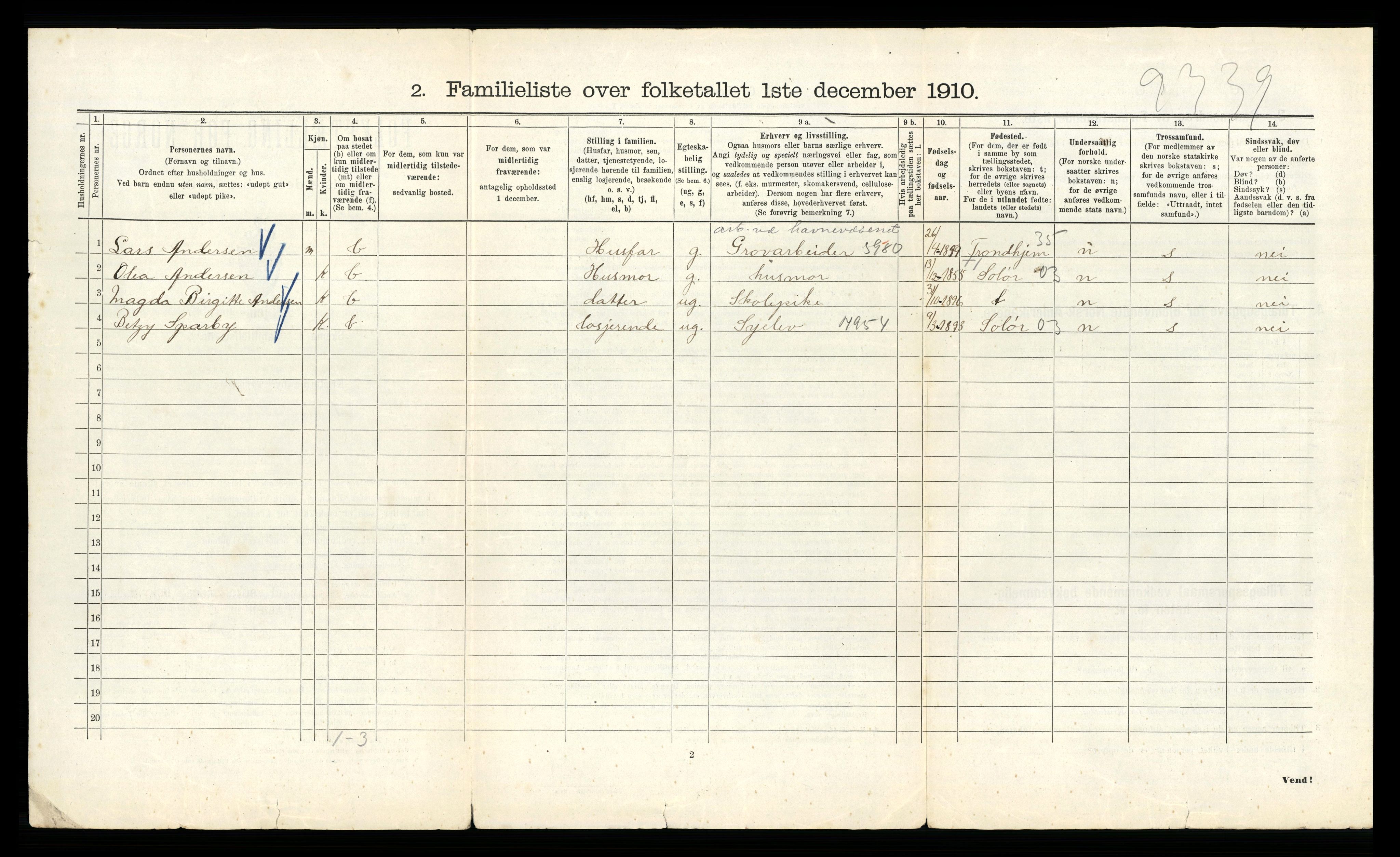 RA, 1910 census for Kristiania, 1910, p. 27236