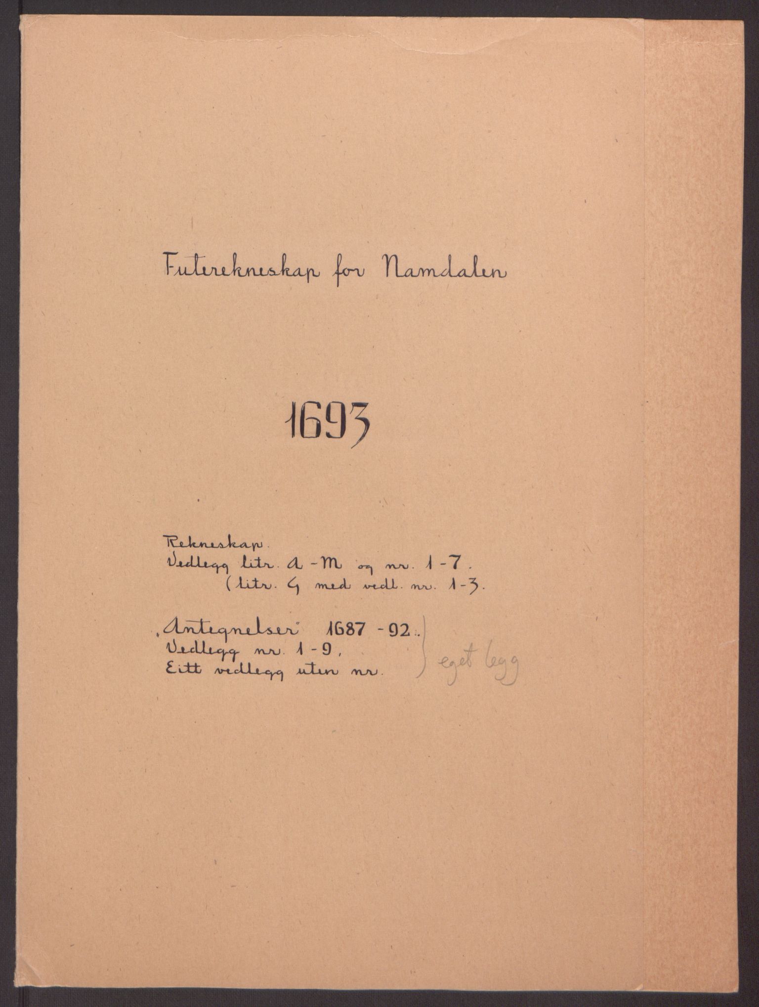 Rentekammeret inntil 1814, Reviderte regnskaper, Fogderegnskap, RA/EA-4092/R64/L4424: Fogderegnskap Namdal, 1692-1695, p. 227