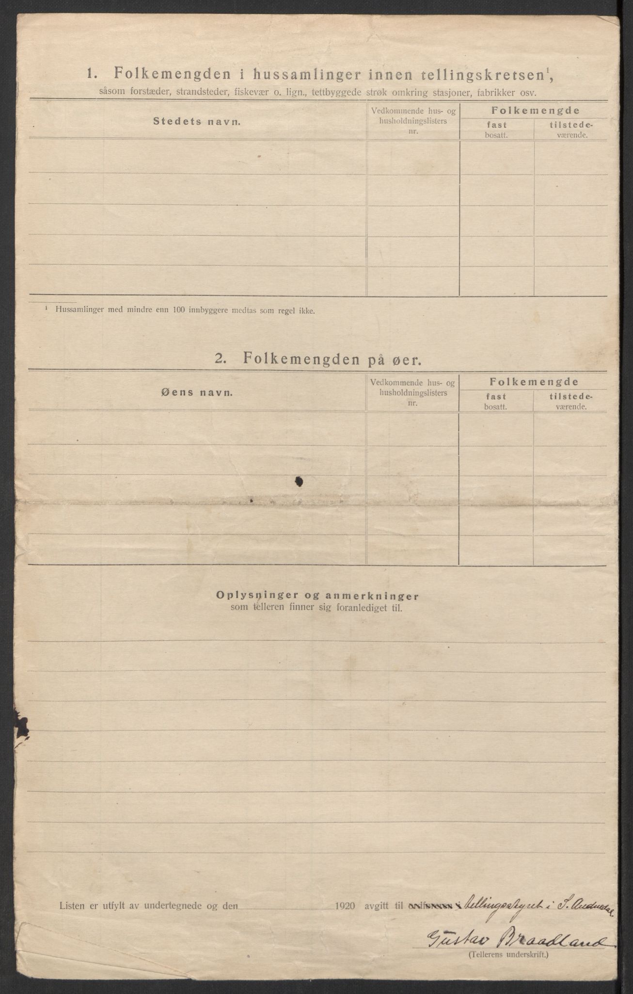 SAK, 1920 census for Sør-Audnedal, 1920, p. 39