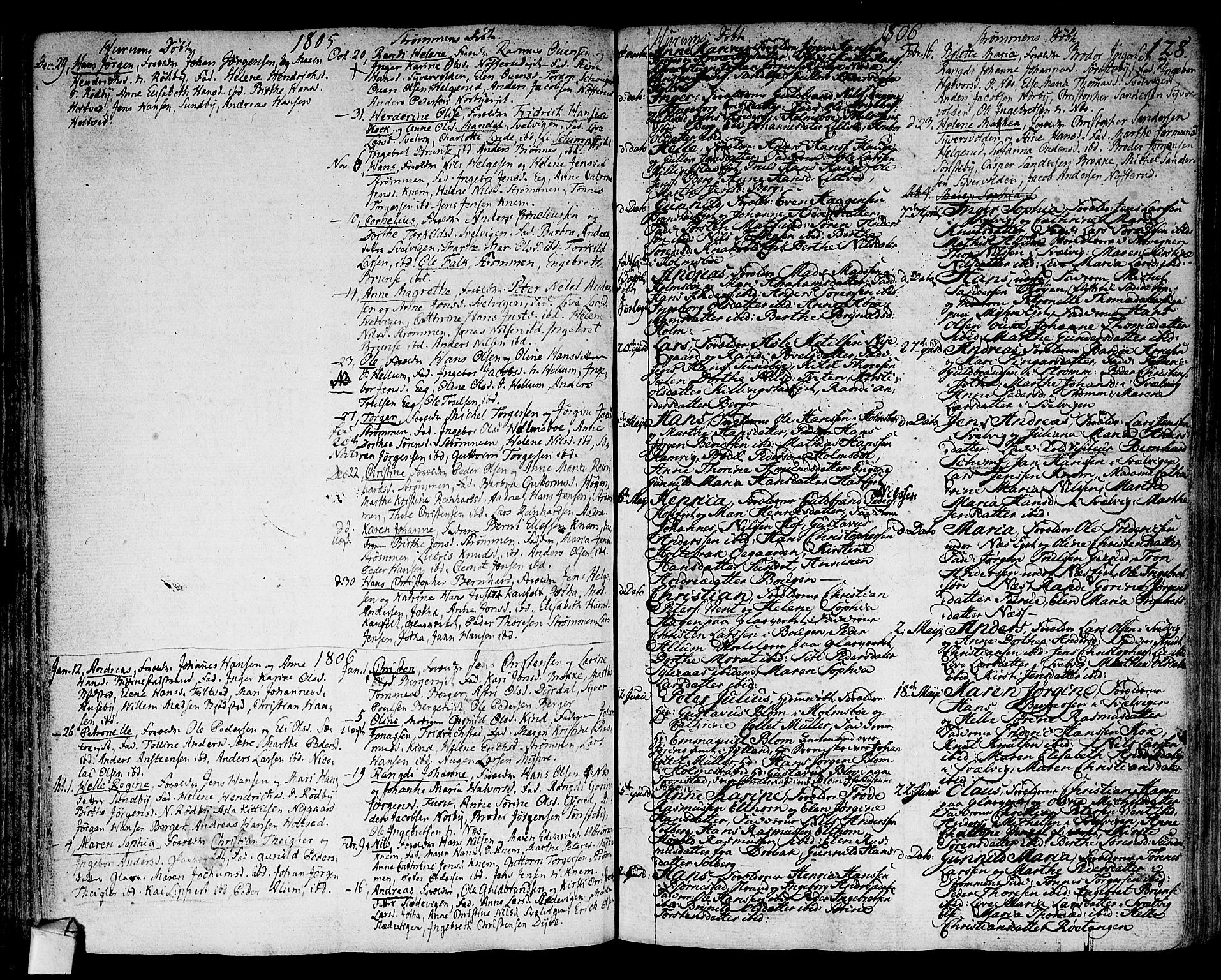 Hurum kirkebøker, SAKO/A-229/F/Fa/L0007: Parish register (official) no. 7, 1771-1810, p. 128