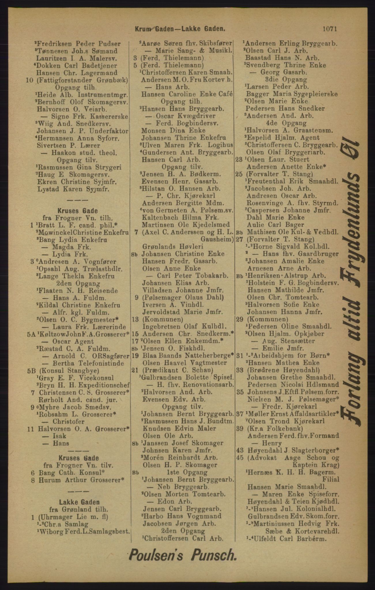 Kristiania/Oslo adressebok, PUBL/-, 1905, p. 1071