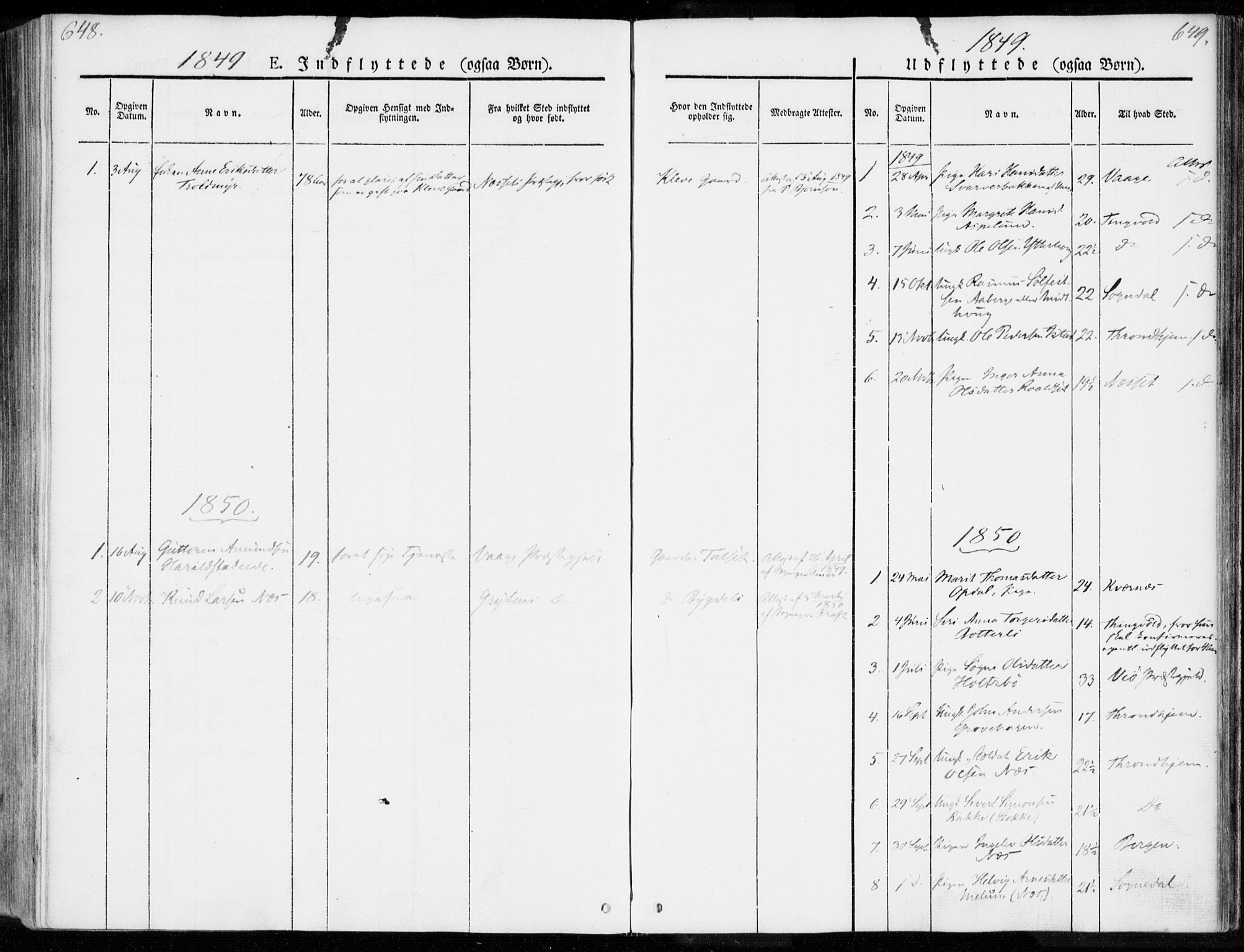Ministerialprotokoller, klokkerbøker og fødselsregistre - Møre og Romsdal, SAT/A-1454/557/L0680: Parish register (official) no. 557A02, 1843-1869, p. 648-649
