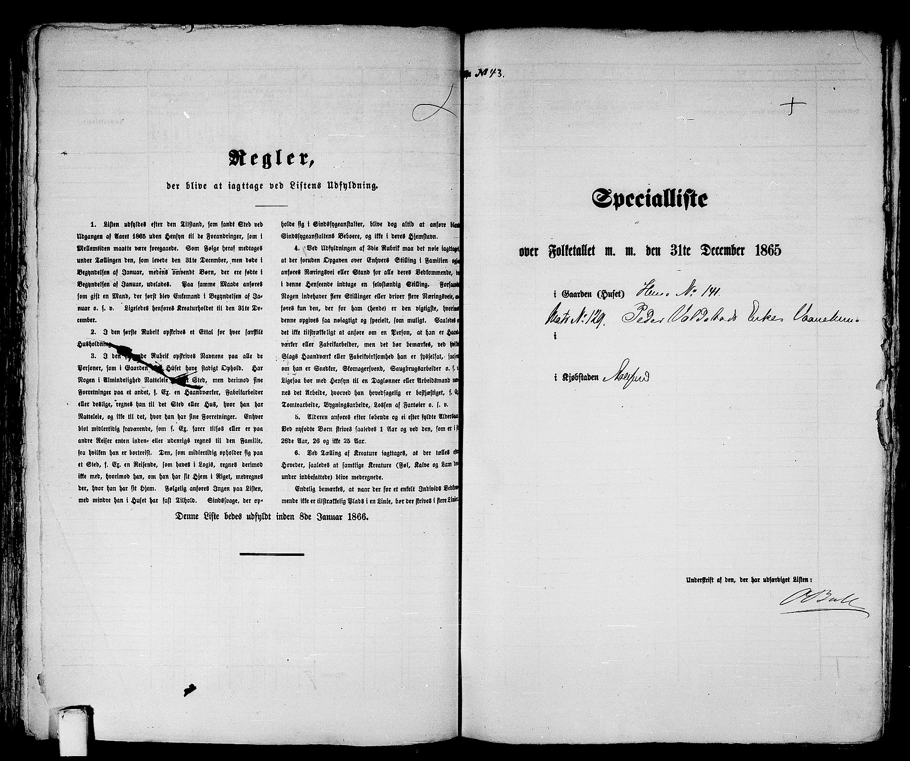 RA, 1865 census for Ålesund, 1865, p. 94