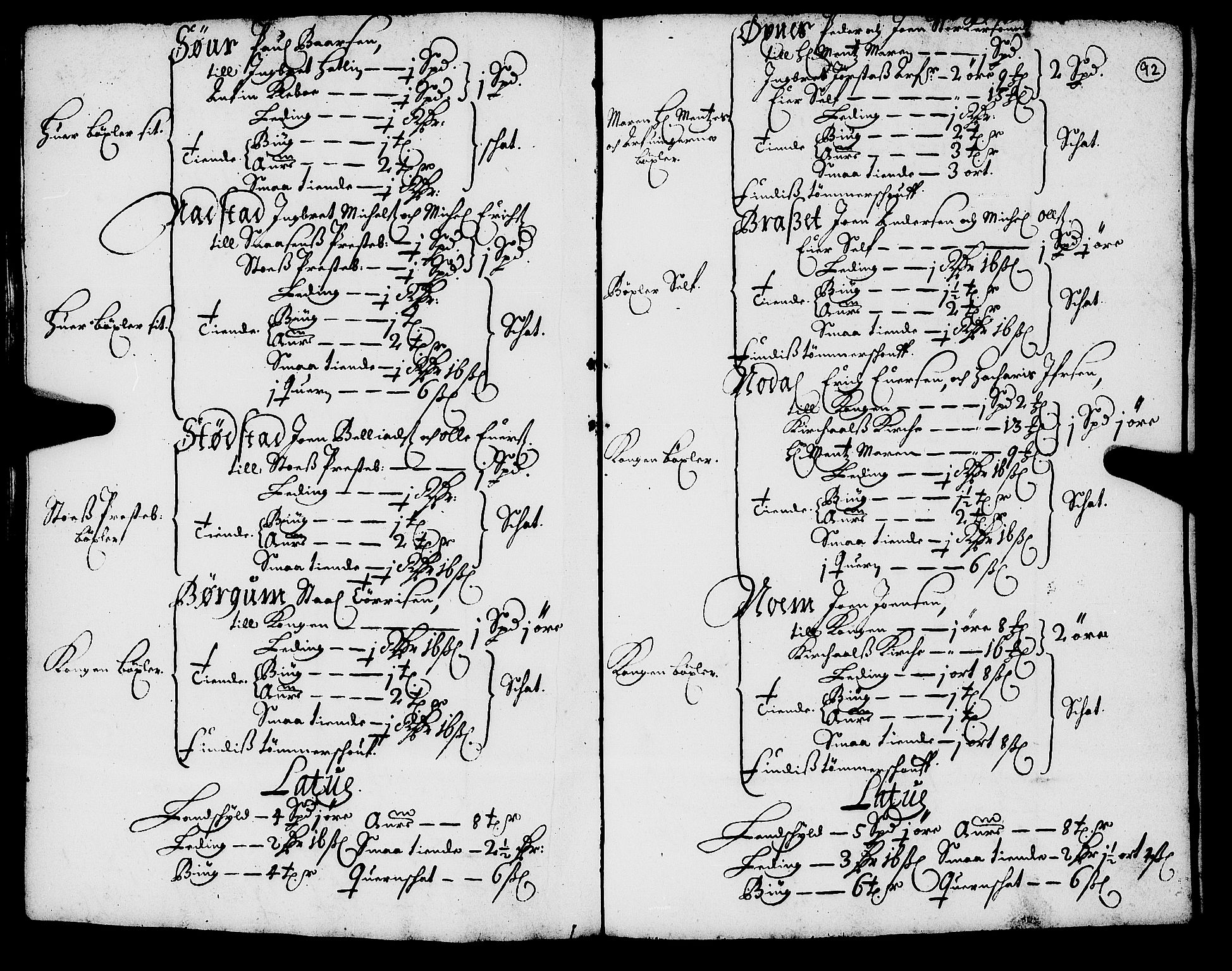 Rentekammeret inntil 1814, Realistisk ordnet avdeling, AV/RA-EA-4070/N/Nb/Nba/L0055: Inderøy len, 1668, p. 91b-92a