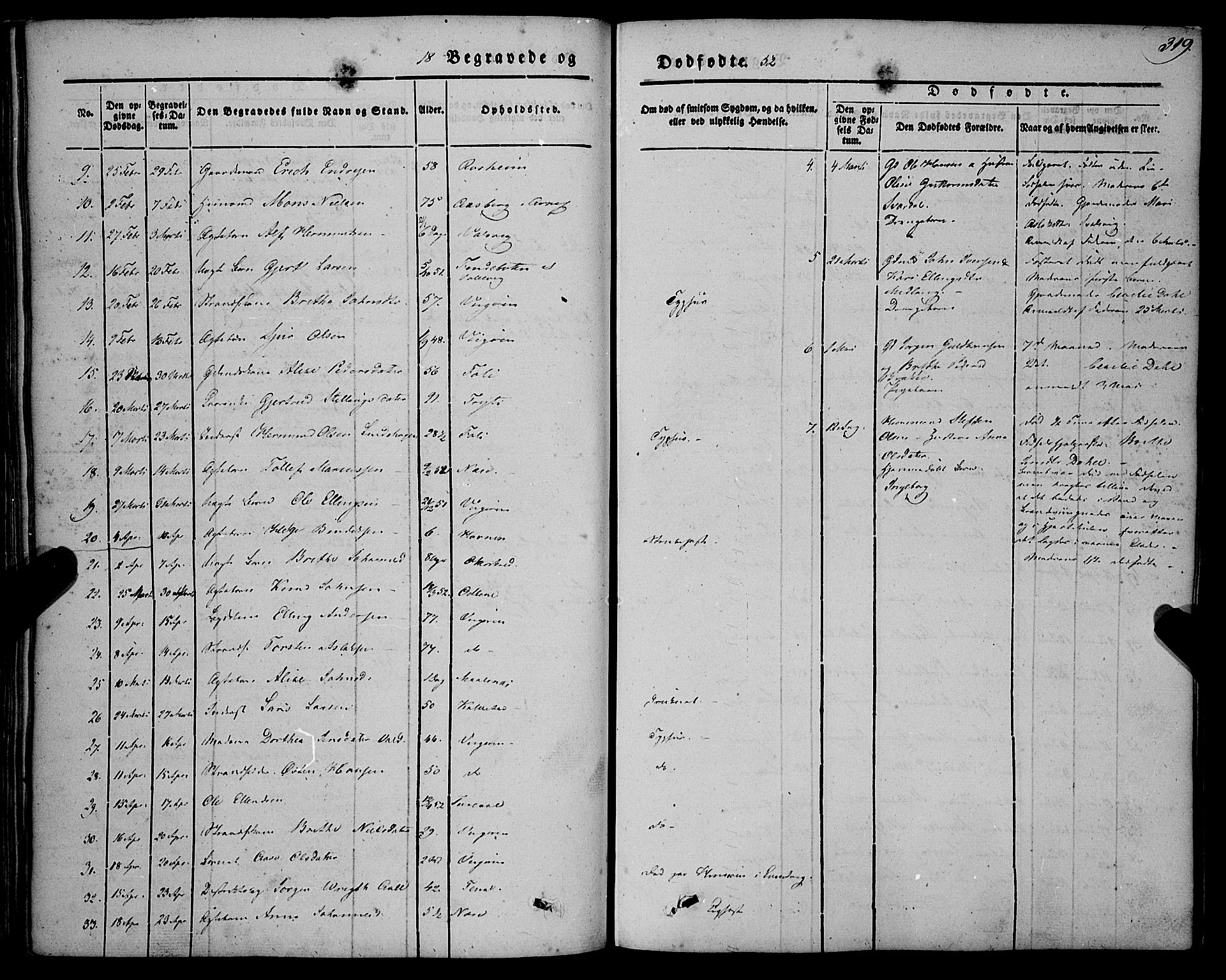 Vik sokneprestembete, AV/SAB-A-81501/H/Haa/Haaa/L0008: Parish register (official) no. A 8, 1846-1865, p. 319