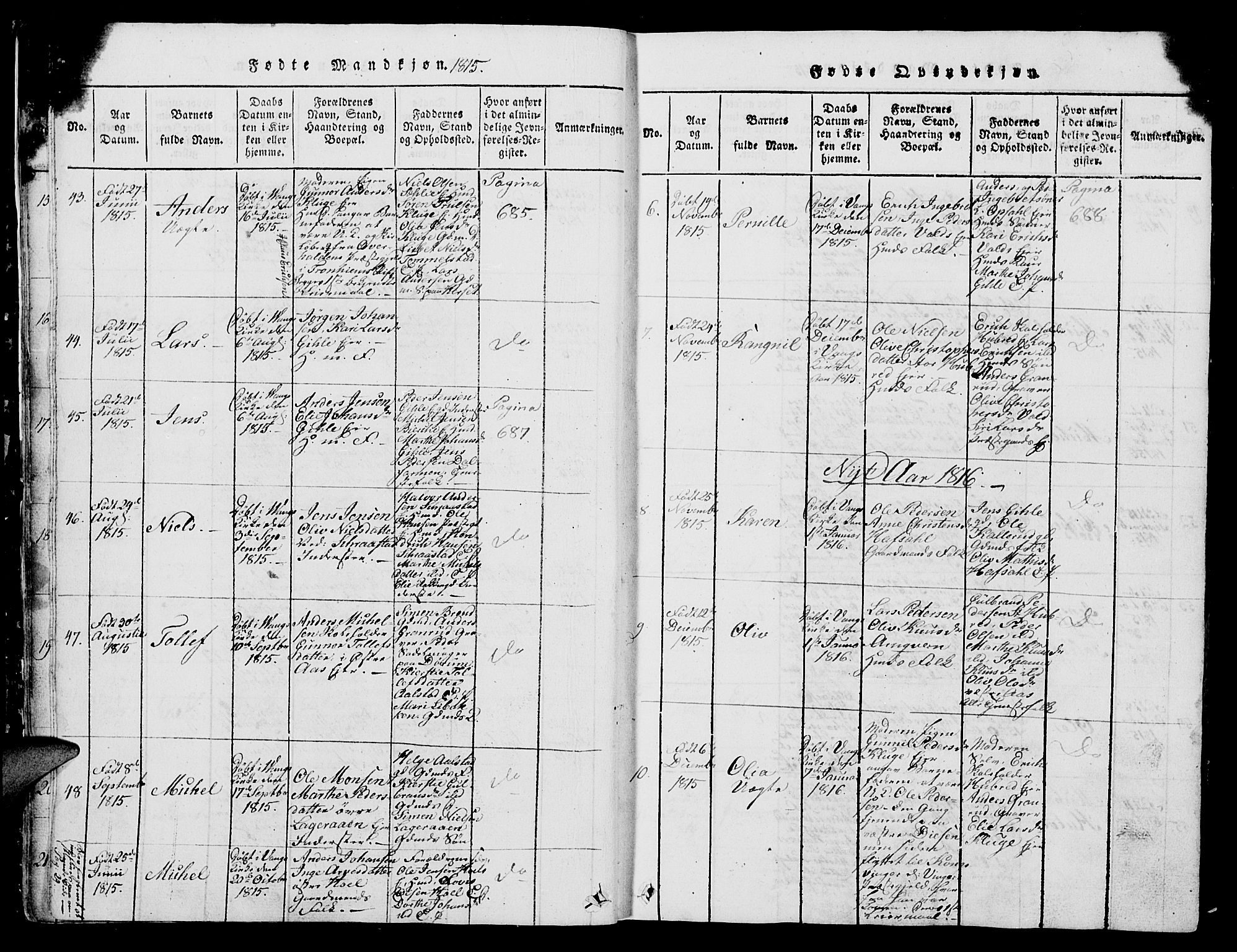 Vang prestekontor, Hedmark, AV/SAH-PREST-008/H/Ha/Hab/L0004: Parish register (copy) no. 4, 1813-1827, p. 27-28