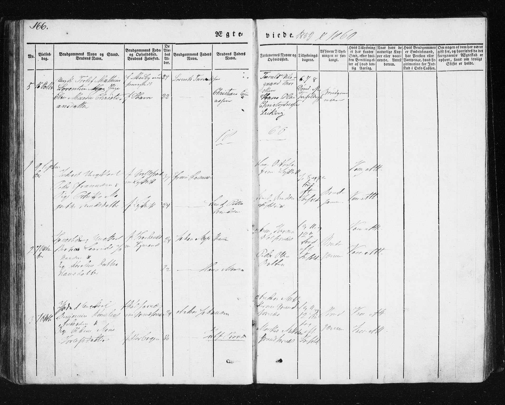 Berg sokneprestkontor, SATØ/S-1318/G/Ga/Gab/L0011klokker: Parish register (copy) no. 11, 1833-1878, p. 166