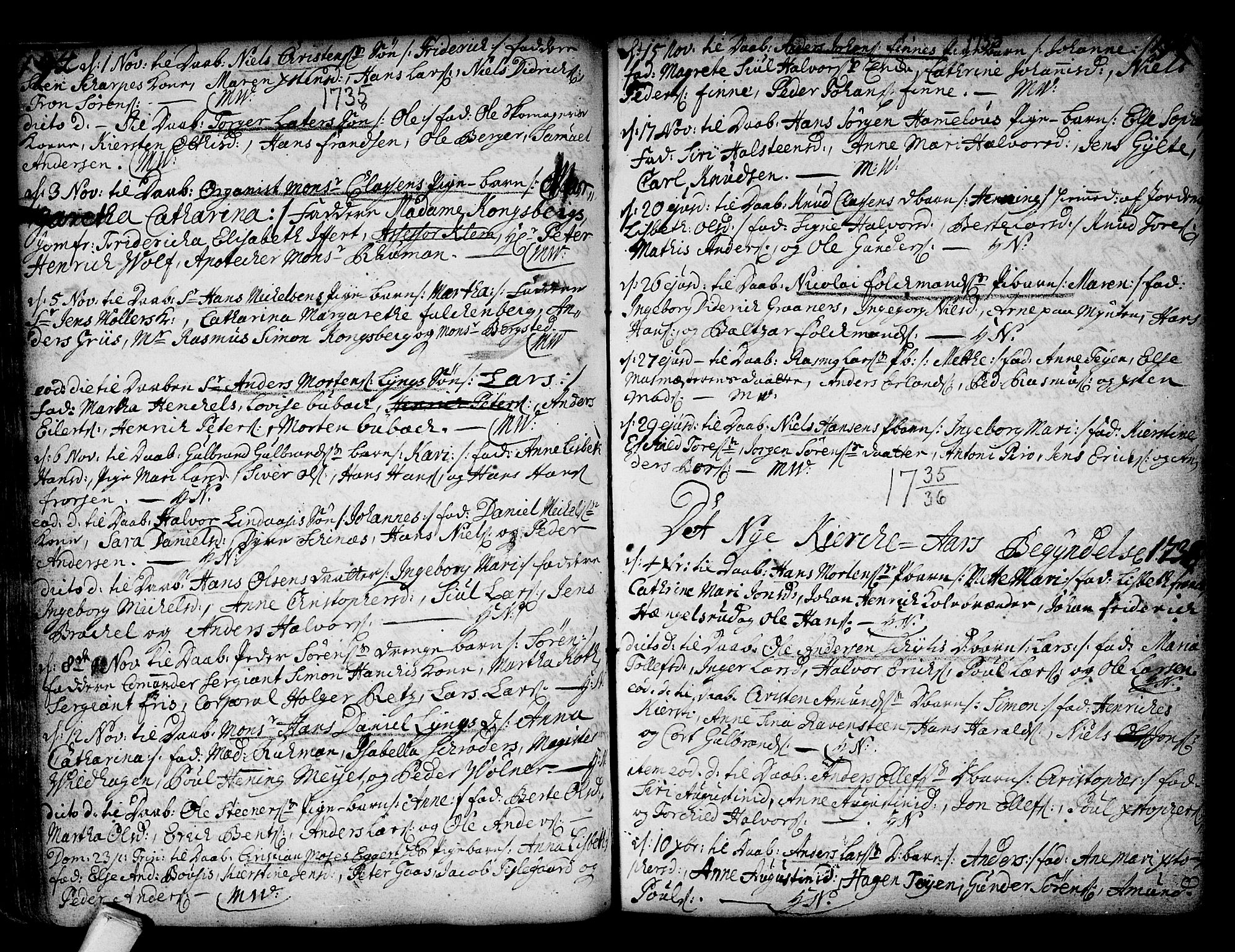 Kongsberg kirkebøker, SAKO/A-22/F/Fa/L0002: Parish register (official) no. I 2, 1721-1743, p. 194-195
