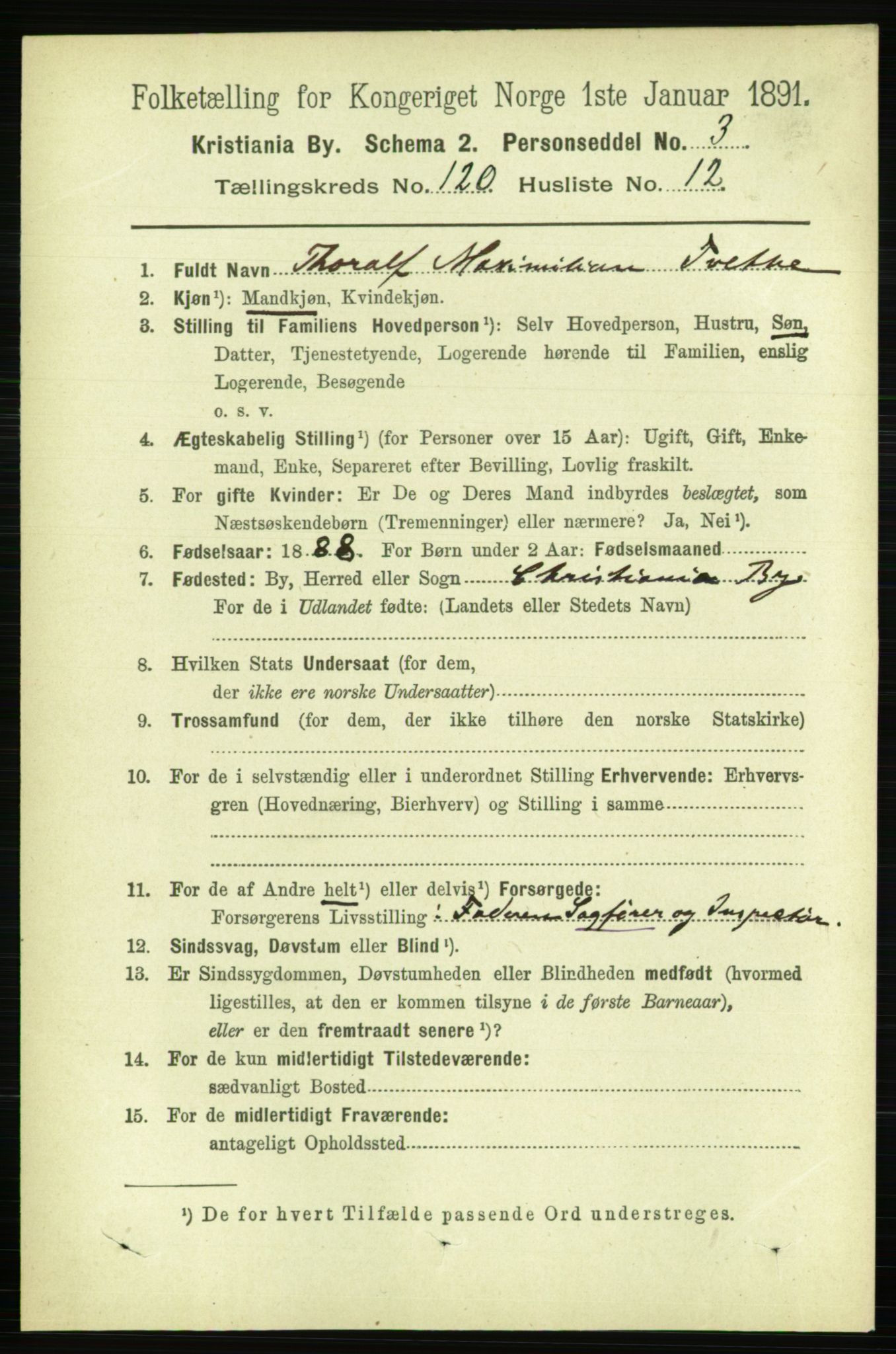 RA, 1891 census for 0301 Kristiania, 1891, p. 64159