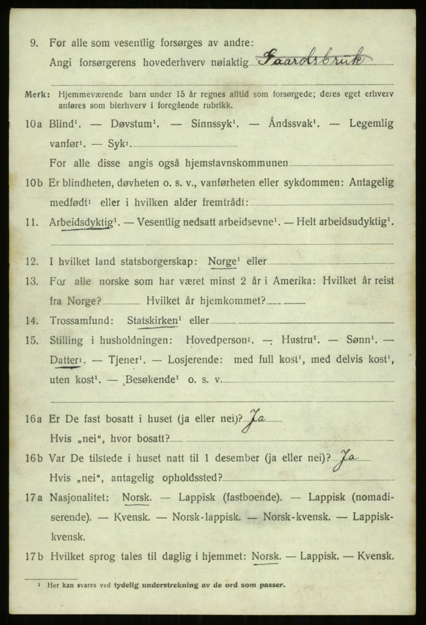 SATØ, 1920 census for Trondenes, 1920, p. 16779