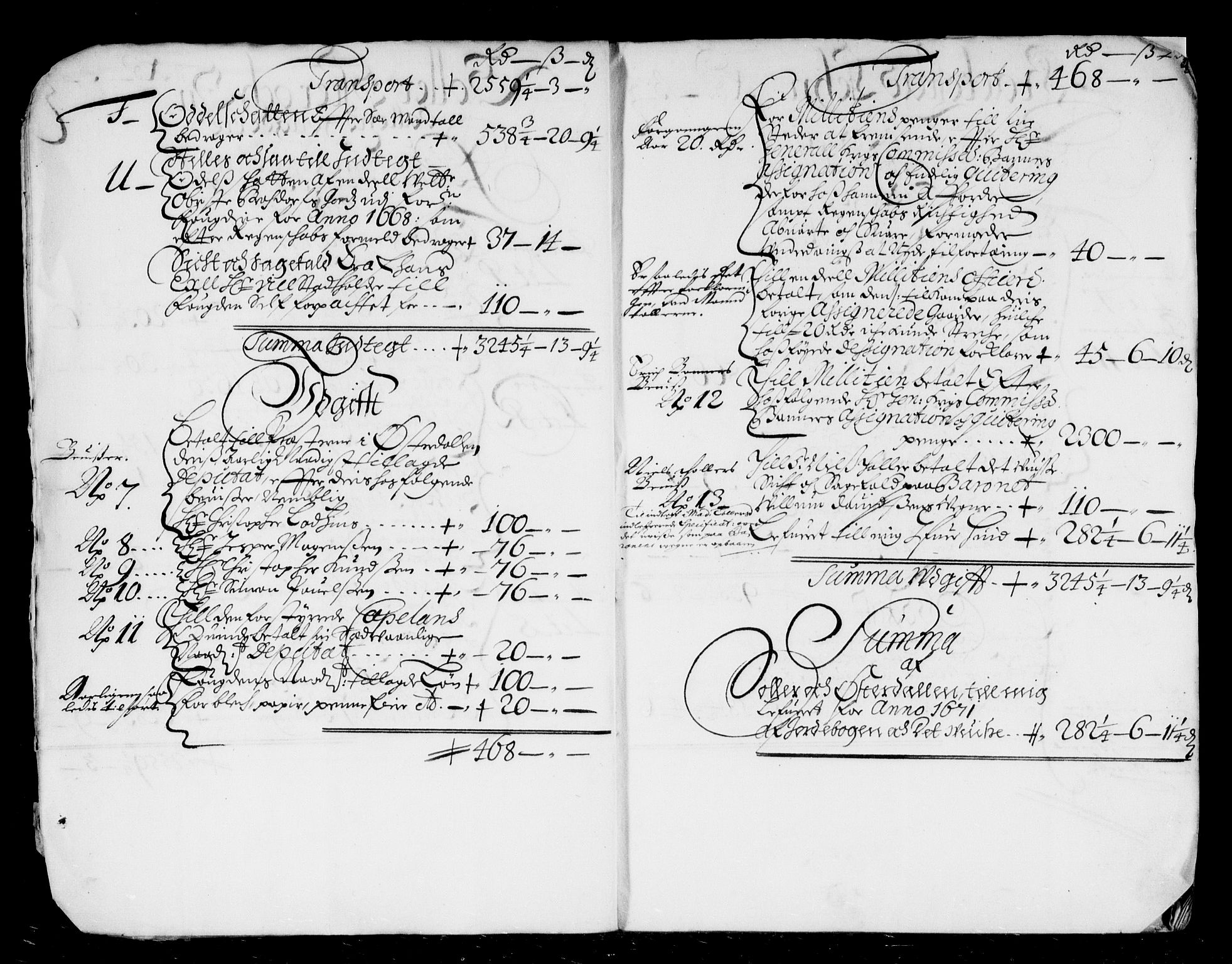 Rentekammeret inntil 1814, Reviderte regnskaper, Stiftamtstueregnskaper, Landkommissariatet på Akershus og Akershus stiftamt, AV/RA-EA-5869/R/Rb/L0075: Akershus stiftamt, 1671