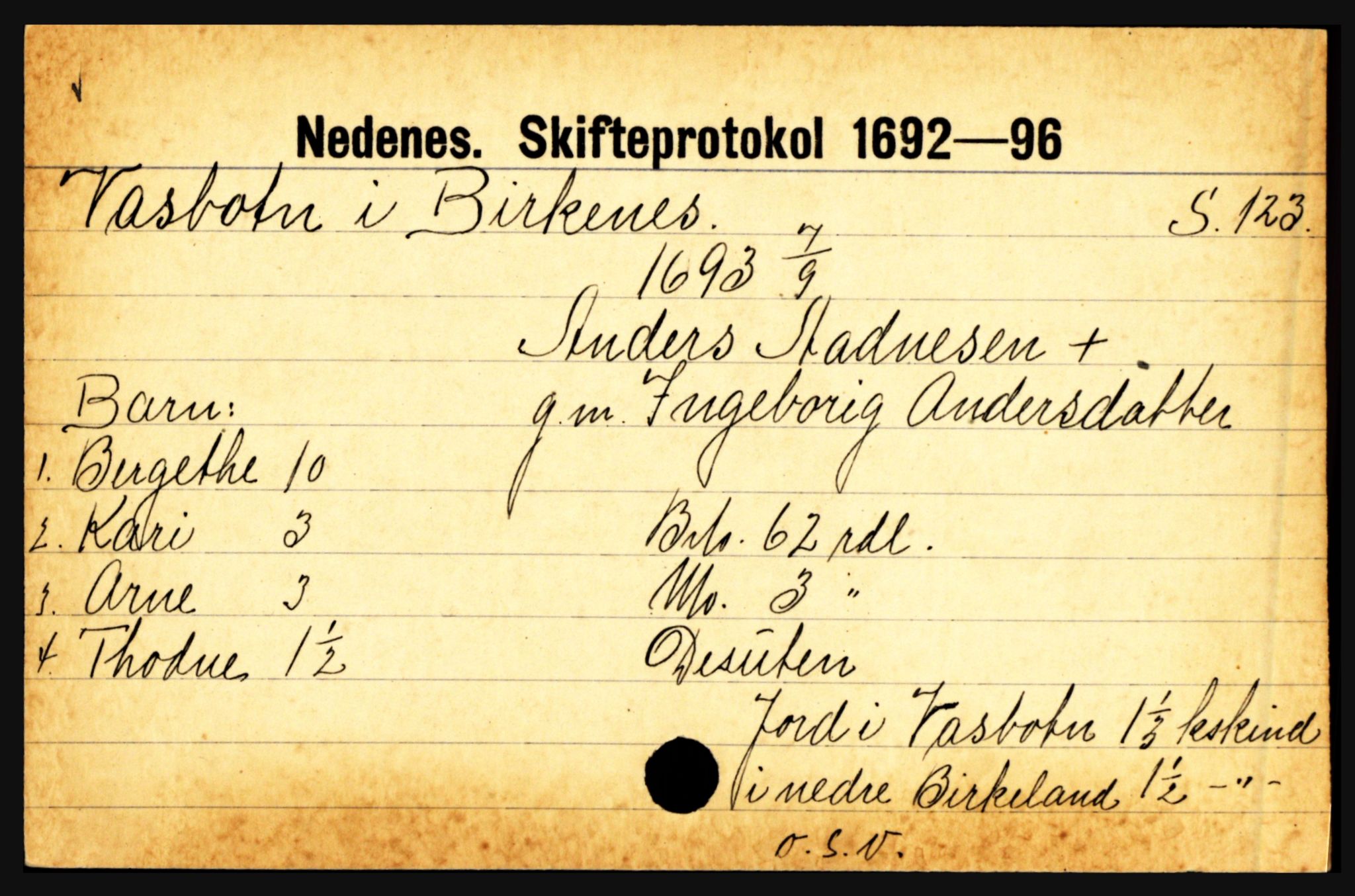 Nedenes sorenskriveri før 1824, AV/SAK-1221-0007/H, p. 32577