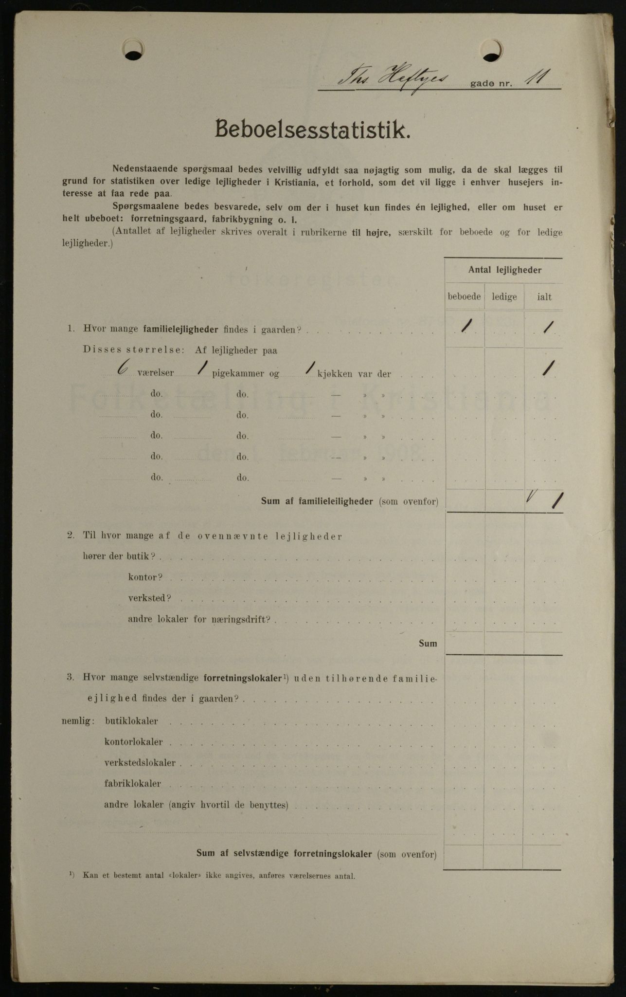 OBA, Municipal Census 1908 for Kristiania, 1908, p. 97909