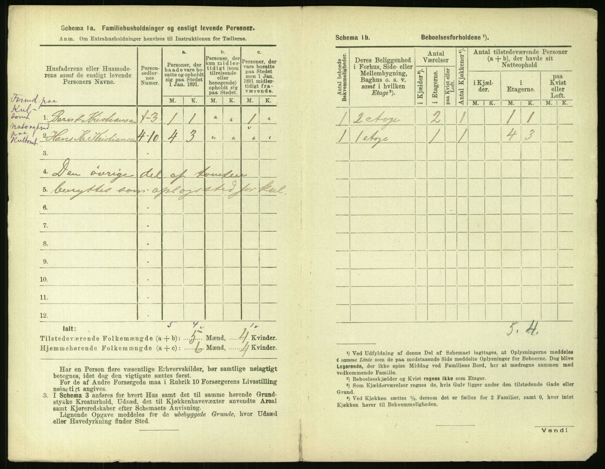 RA, 1891 census for 0301 Kristiania, 1891, p. 111399