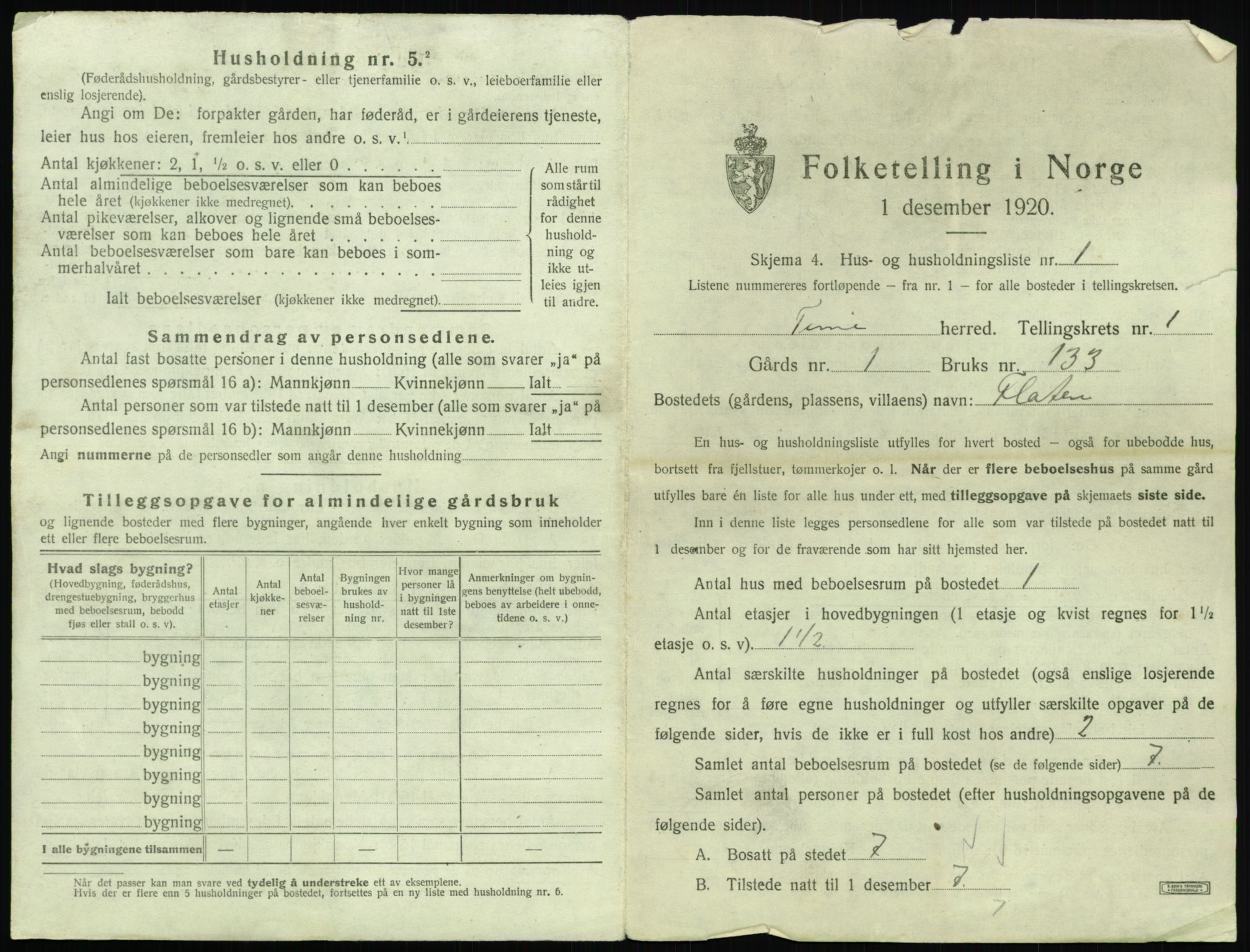 SAST, 1920 census for Time, 1920, p. 43