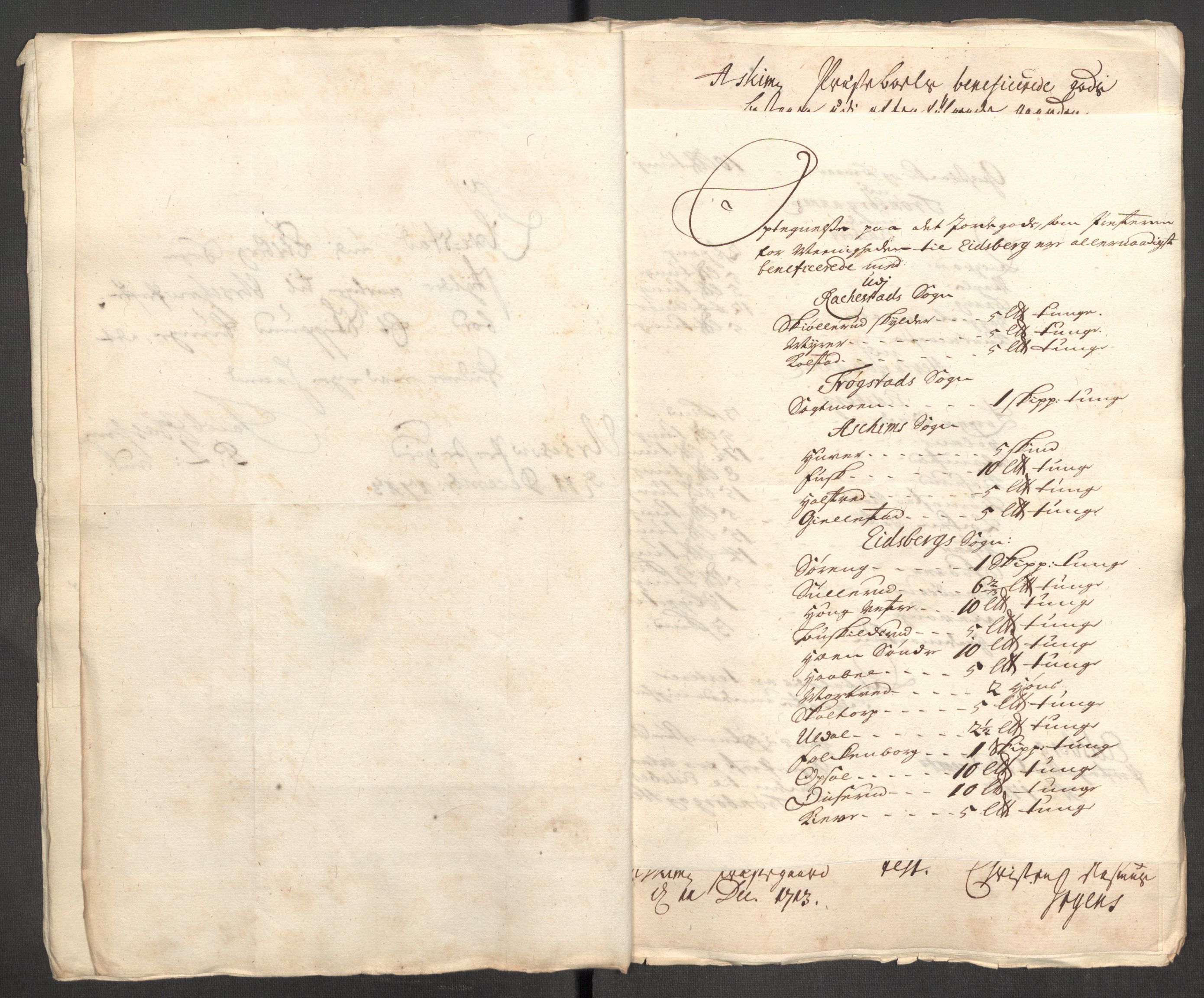 Rentekammeret inntil 1814, Reviderte regnskaper, Fogderegnskap, AV/RA-EA-4092/R07/L0307: Fogderegnskap Rakkestad, Heggen og Frøland, 1713, p. 169