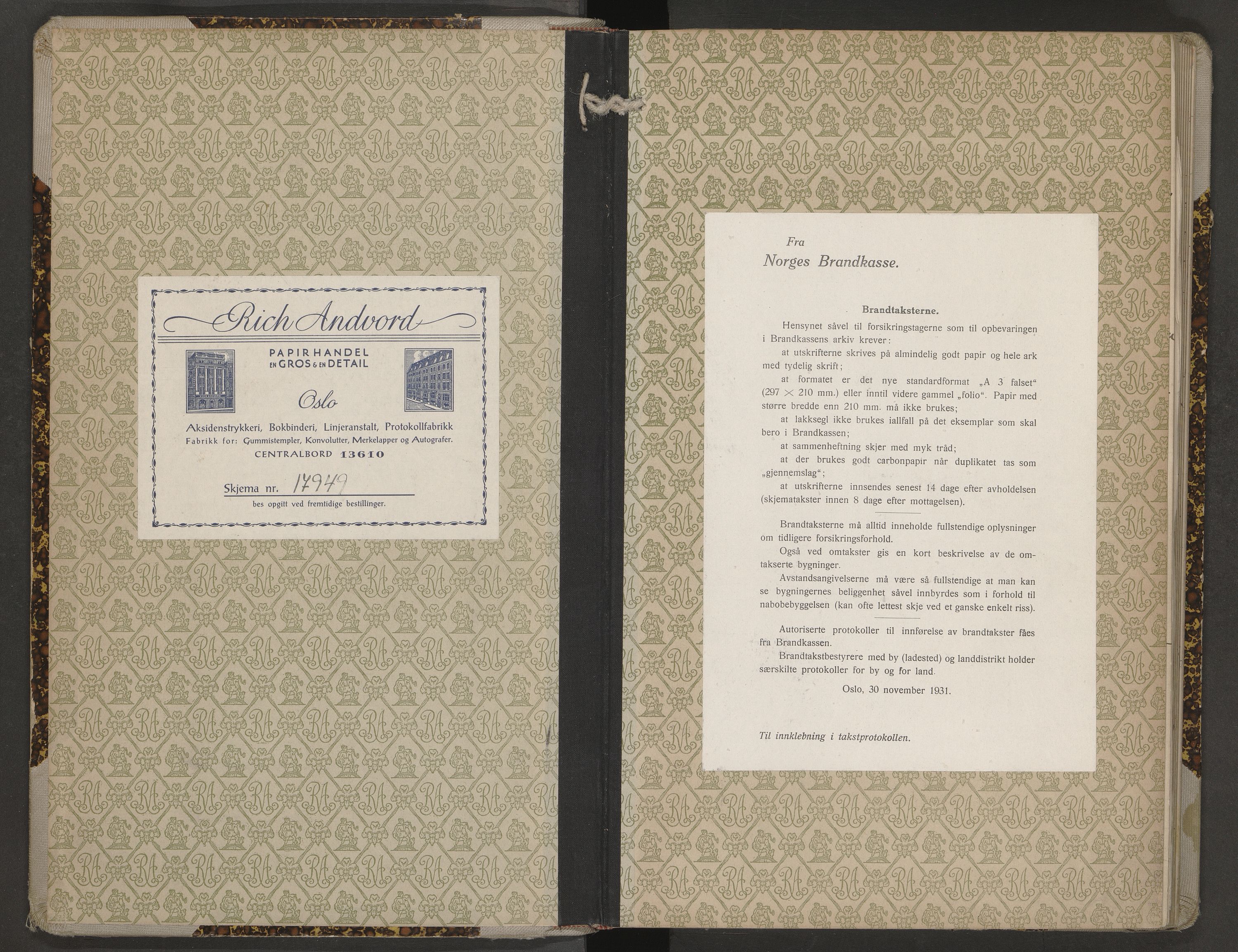 Norges brannkasse, branntakster Nes, AV/SAO-A-11392/F/Fa/L0003: Branntakstprotokoll, 1942-1949