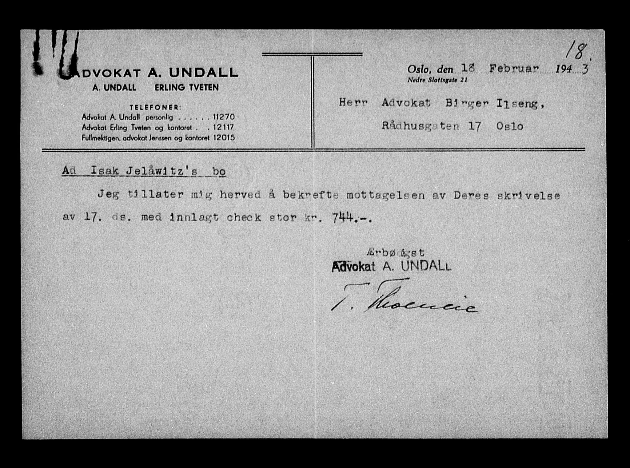Justisdepartementet, Tilbakeføringskontoret for inndratte formuer, AV/RA-S-1564/H/Hc/Hcc/L0948: --, 1945-1947, p. 181