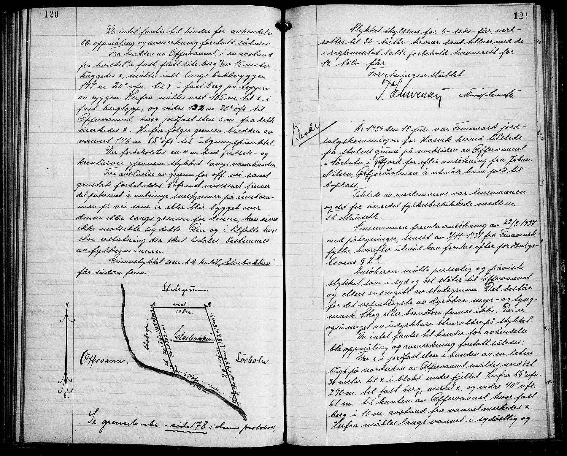 Lensmannen i Hasvik (hos Finnmarkseiendommen)*, FIEI/-, 1938-1944, p. 120-121