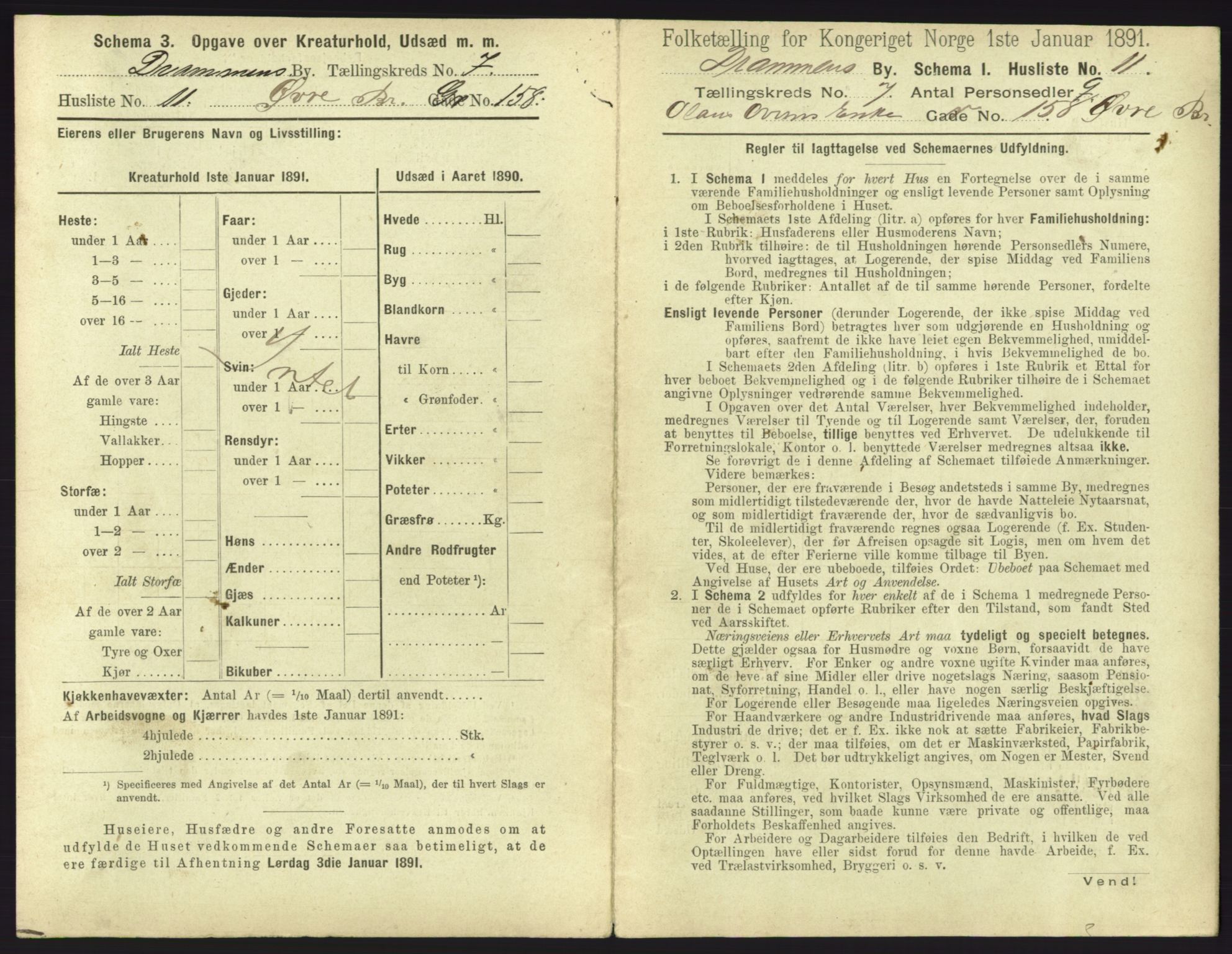 RA, 1891 census for 0602 Drammen, 1891, p. 599