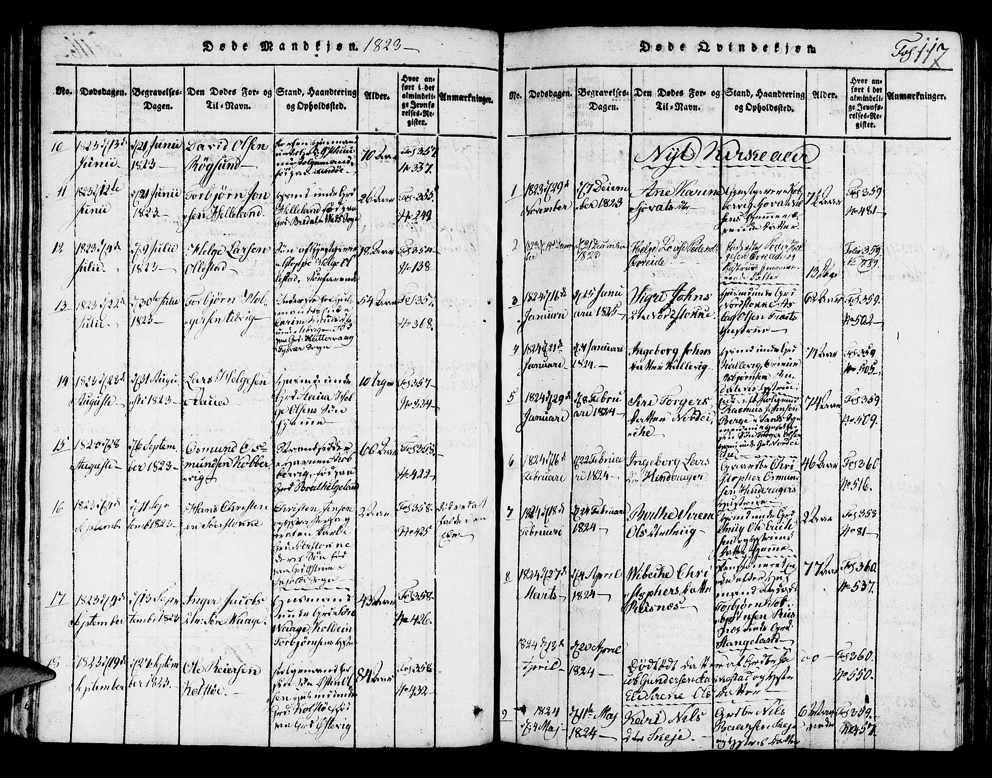 Avaldsnes sokneprestkontor, SAST/A -101851/H/Ha/Haa/L0004: Parish register (official) no. A 4, 1816-1825, p. 117