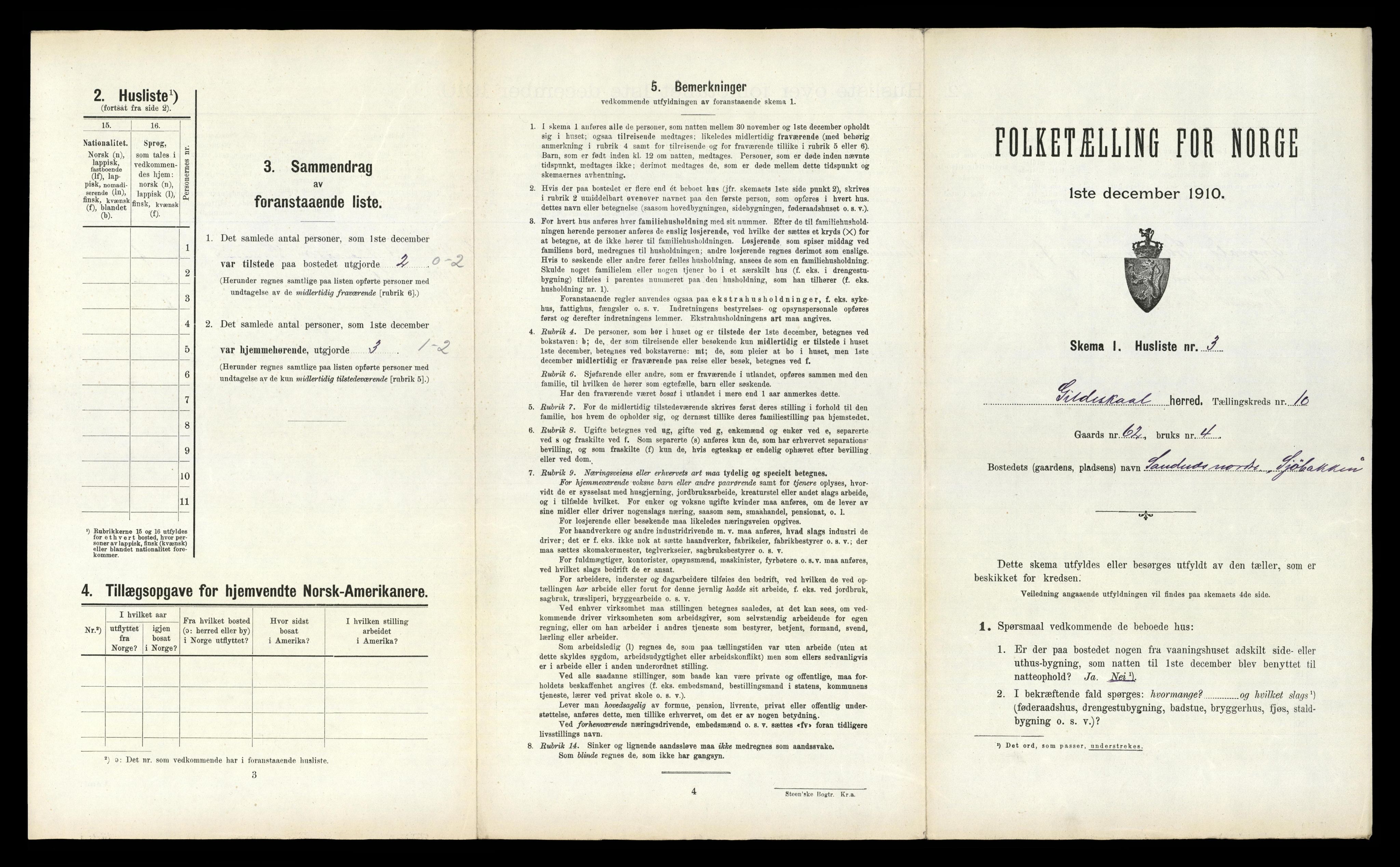 RA, 1910 census for Gildeskål, 1910, p. 957