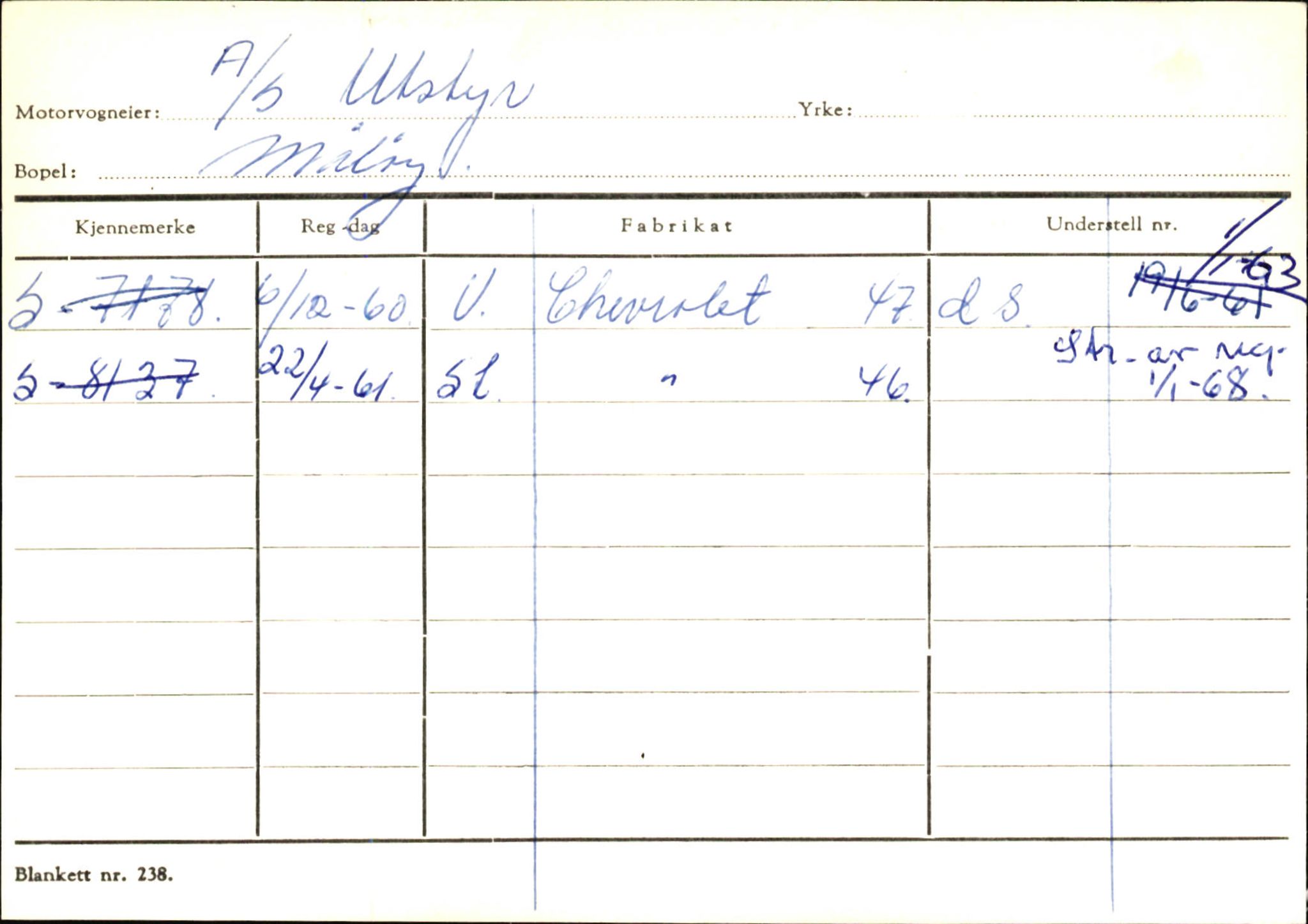 Statens vegvesen, Sogn og Fjordane vegkontor, AV/SAB-A-5301/4/F/L0145: Registerkort Vågsøy S-Å. Årdal I-P, 1945-1975, p. 572