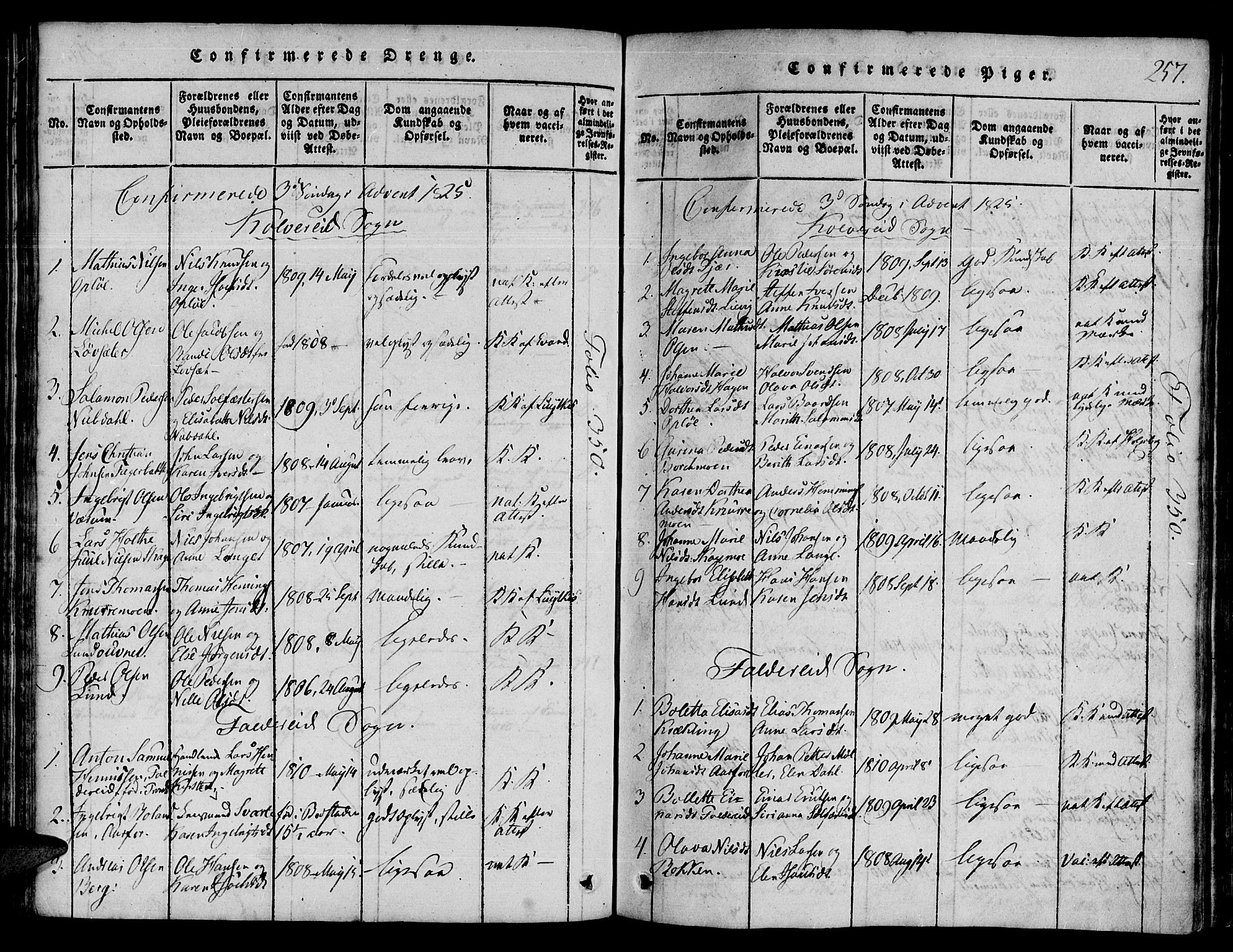 Ministerialprotokoller, klokkerbøker og fødselsregistre - Nord-Trøndelag, SAT/A-1458/780/L0636: Parish register (official) no. 780A03 /1, 1815-1830, p. 257