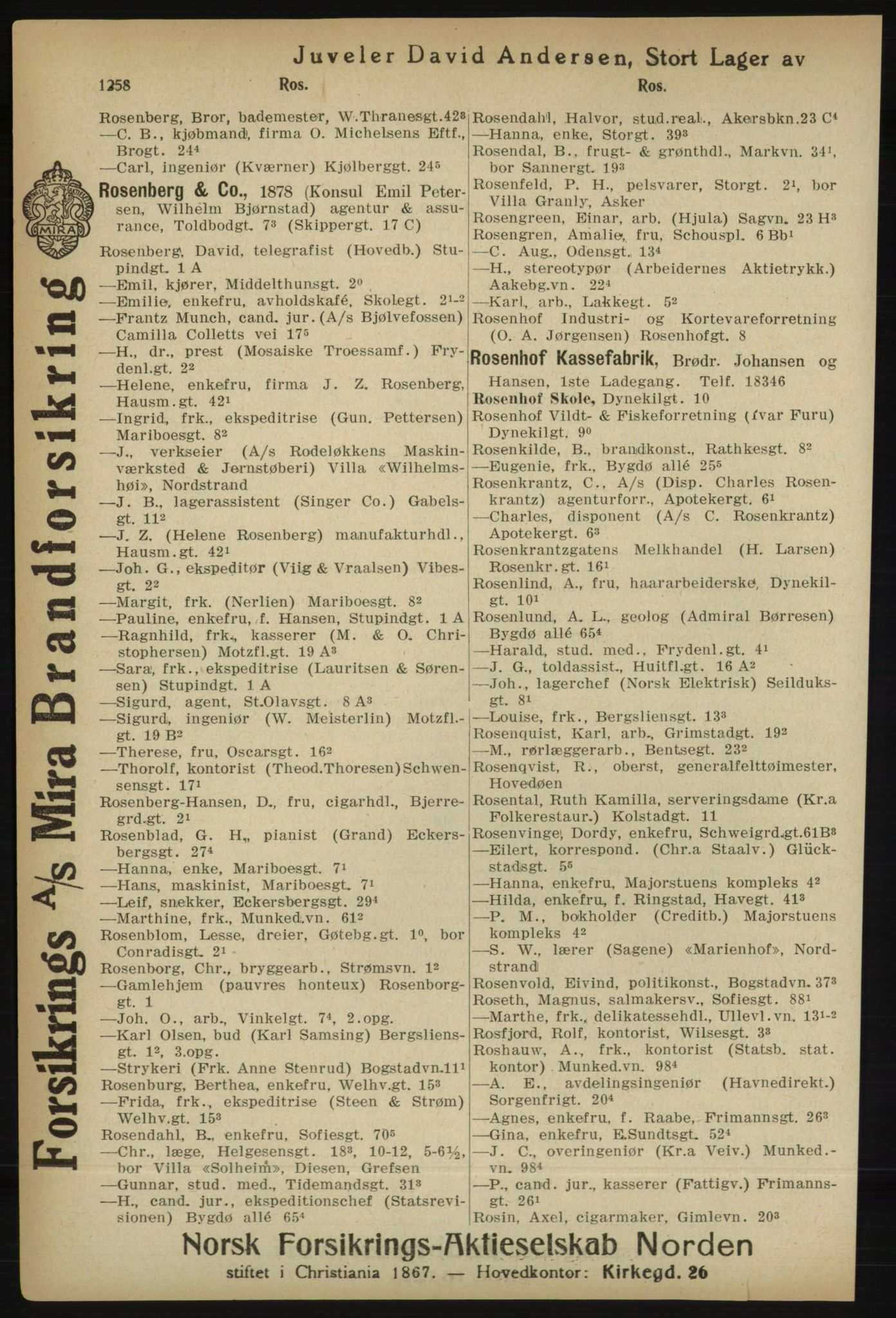 Kristiania/Oslo adressebok, PUBL/-, 1918, p. 1283