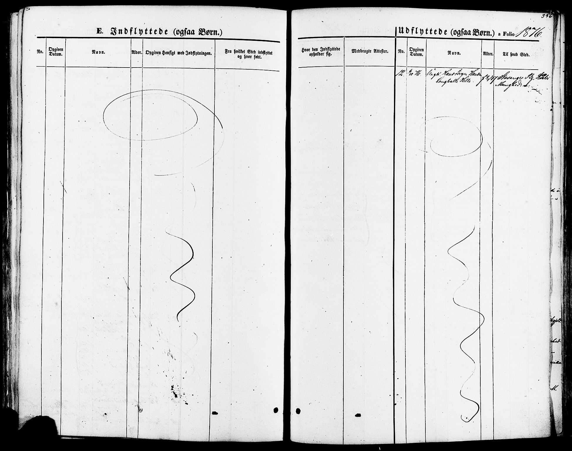 Strand sokneprestkontor, AV/SAST-A-101828/H/Ha/Haa/L0007: Parish register (official) no. A 7, 1855-1881, p. 356