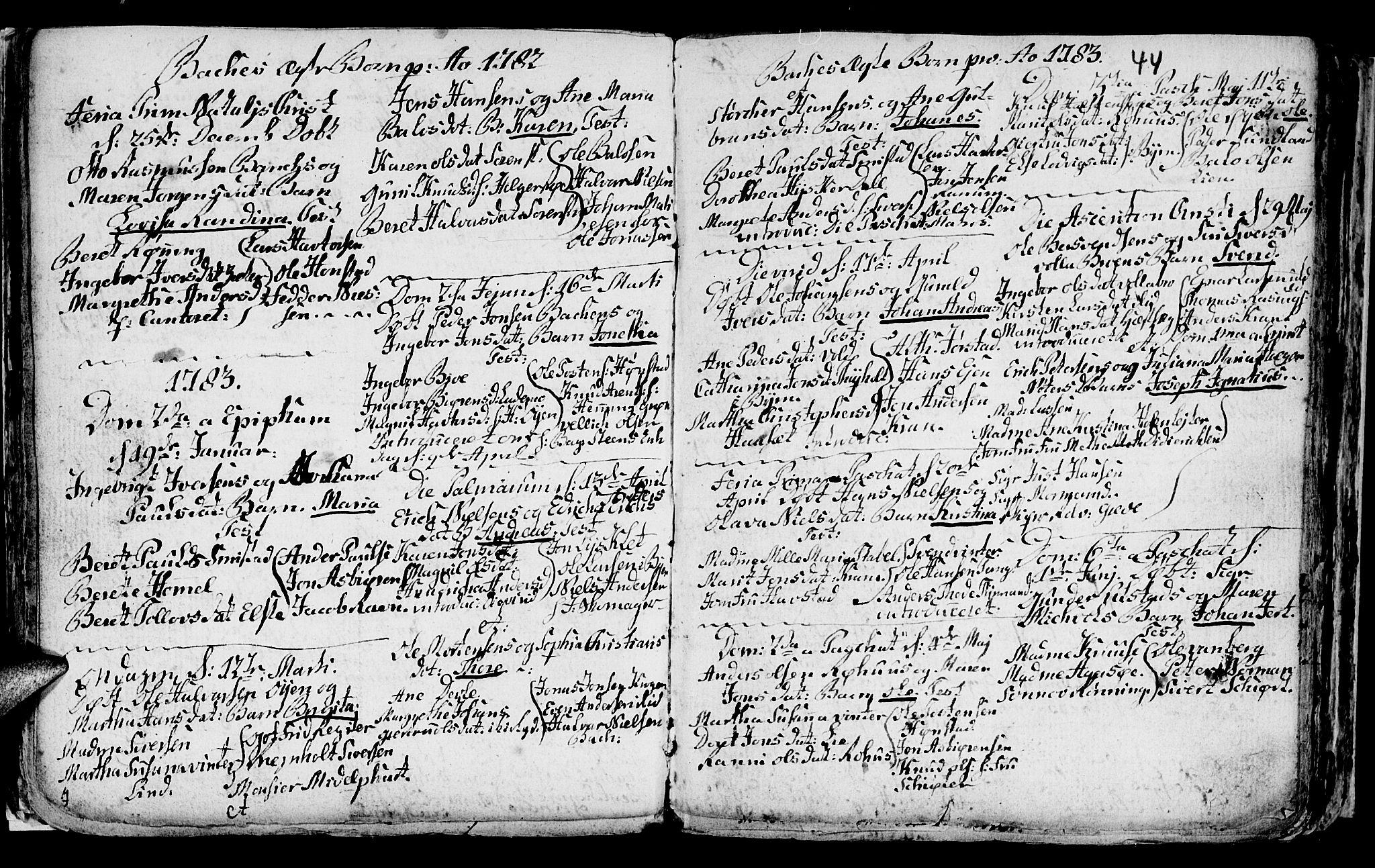Ministerialprotokoller, klokkerbøker og fødselsregistre - Sør-Trøndelag, SAT/A-1456/604/L0218: Parish register (copy) no. 604C01, 1754-1819, p. 44