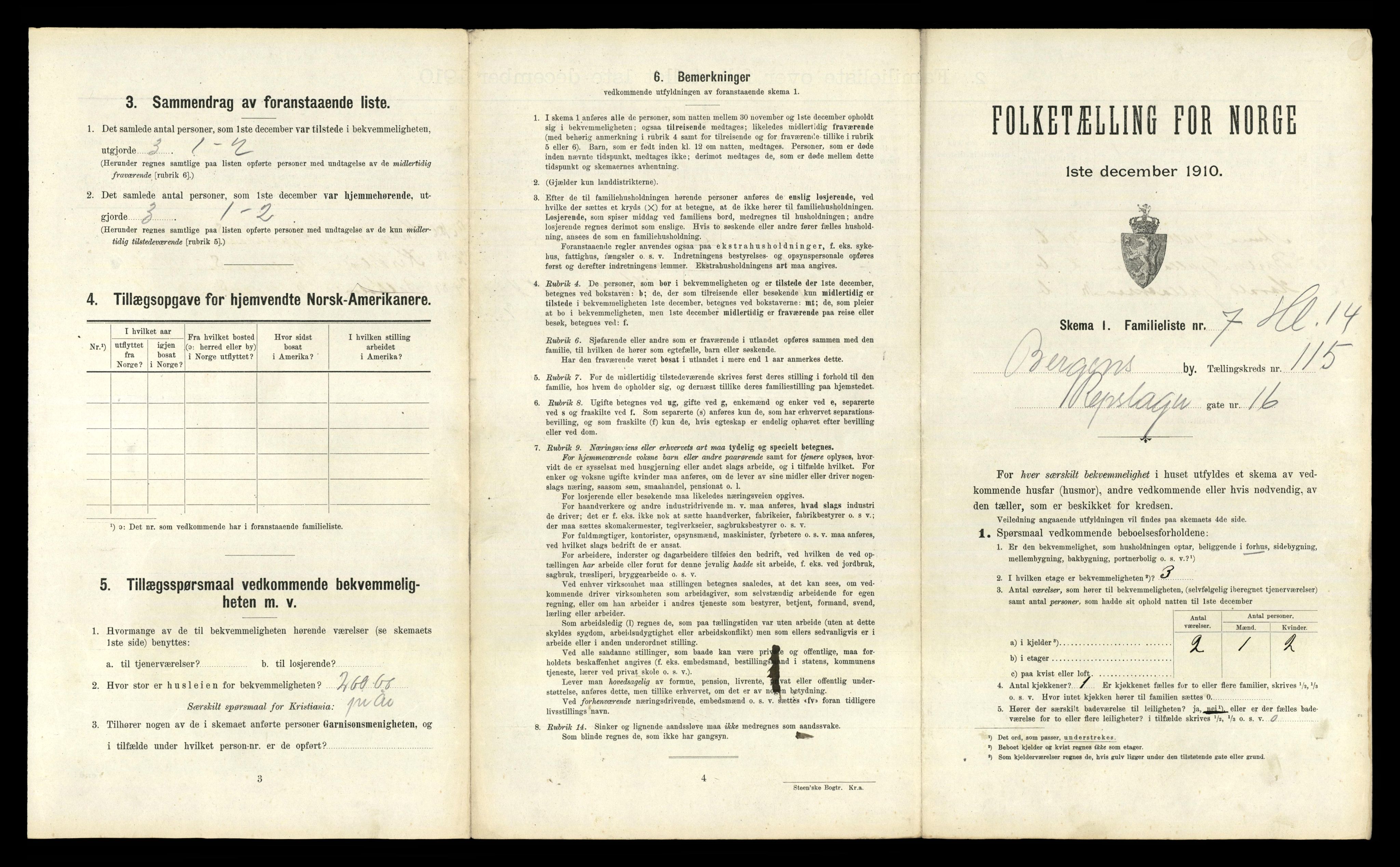 RA, 1910 census for Bergen, 1910, p. 40141