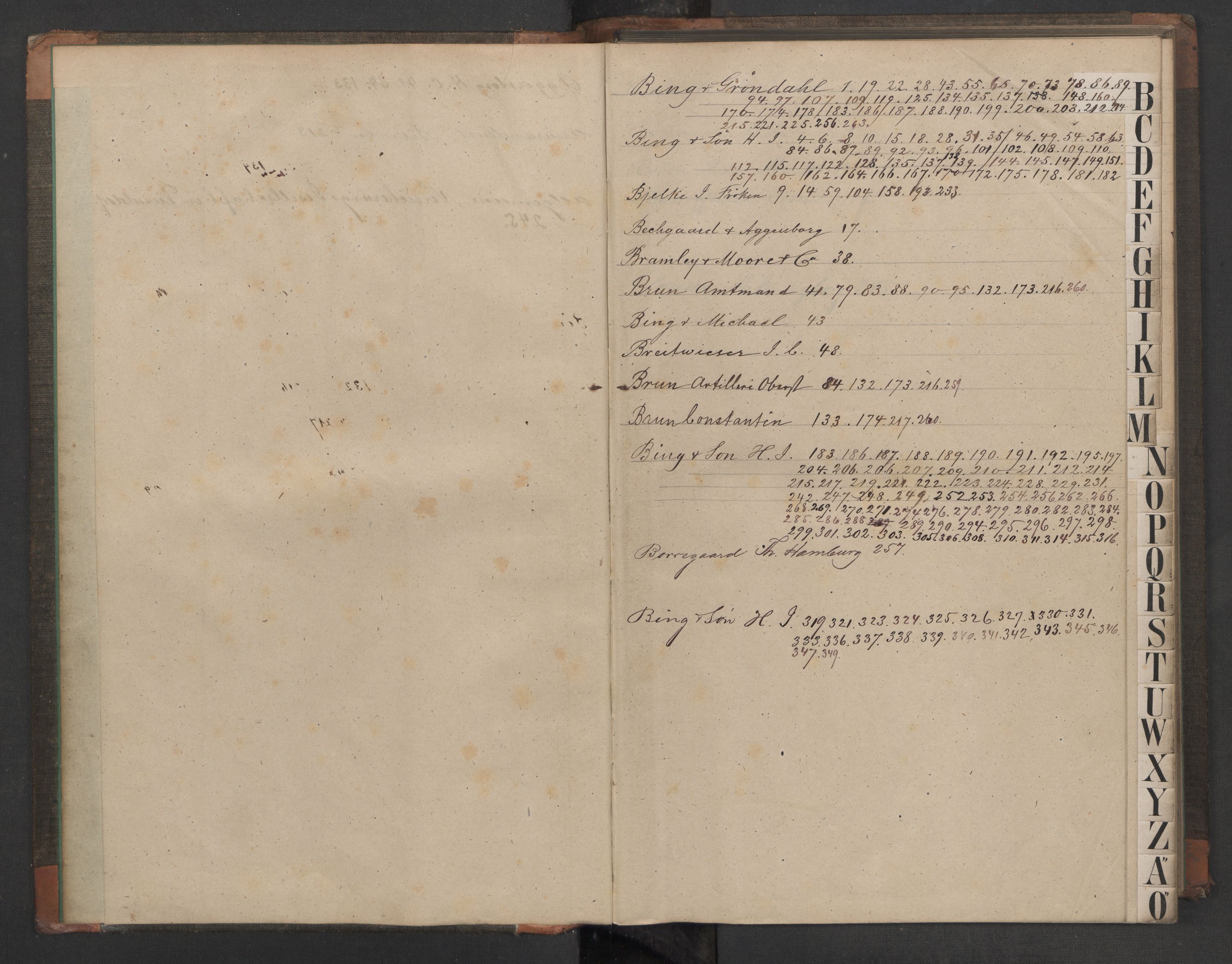 Hoë, Herman & Co, AV/SAT-PA-0280/11/L0023: Kopibok, utenriks, 1872-1882