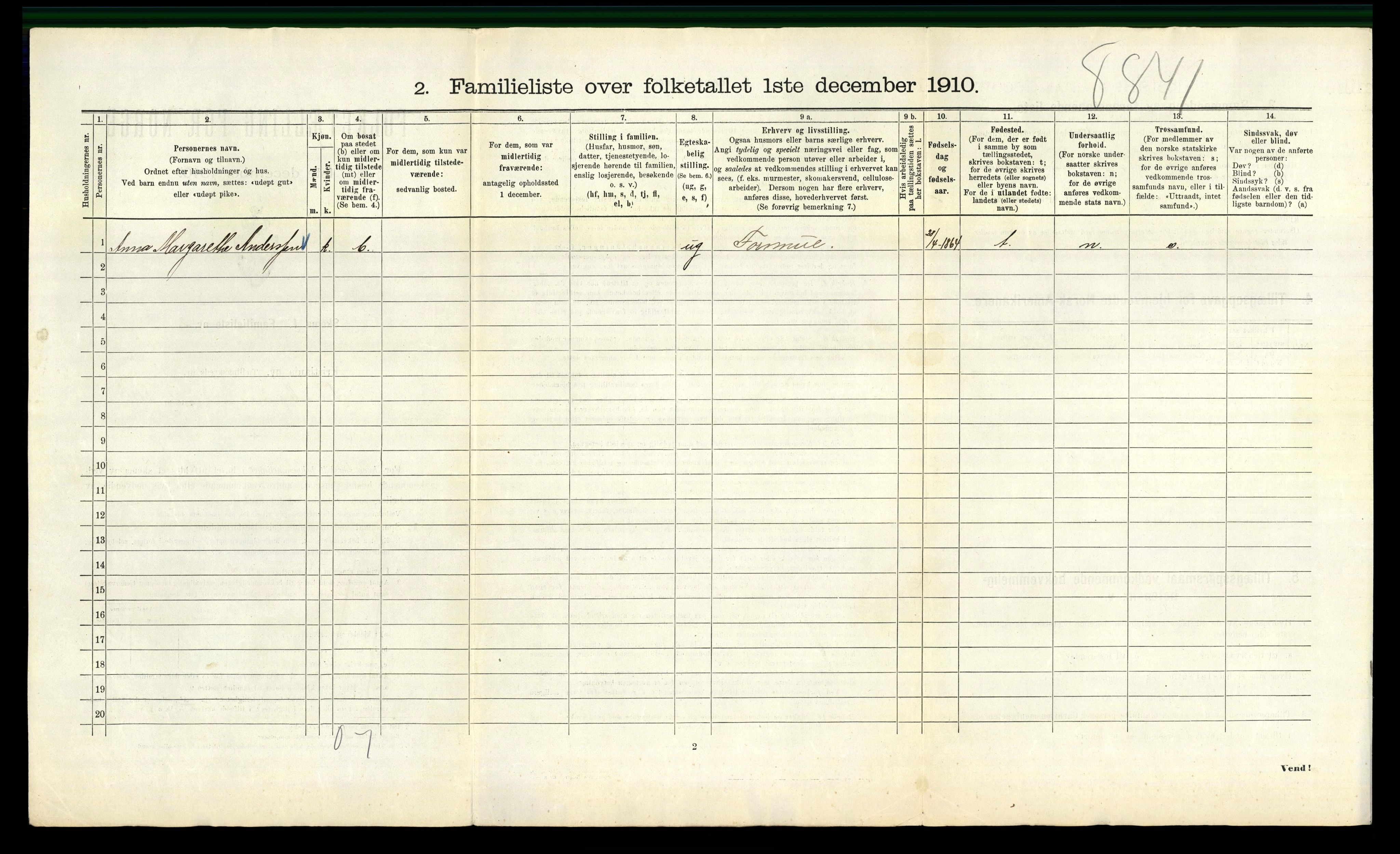 RA, 1910 census for Kristiania, 1910, p. 56196