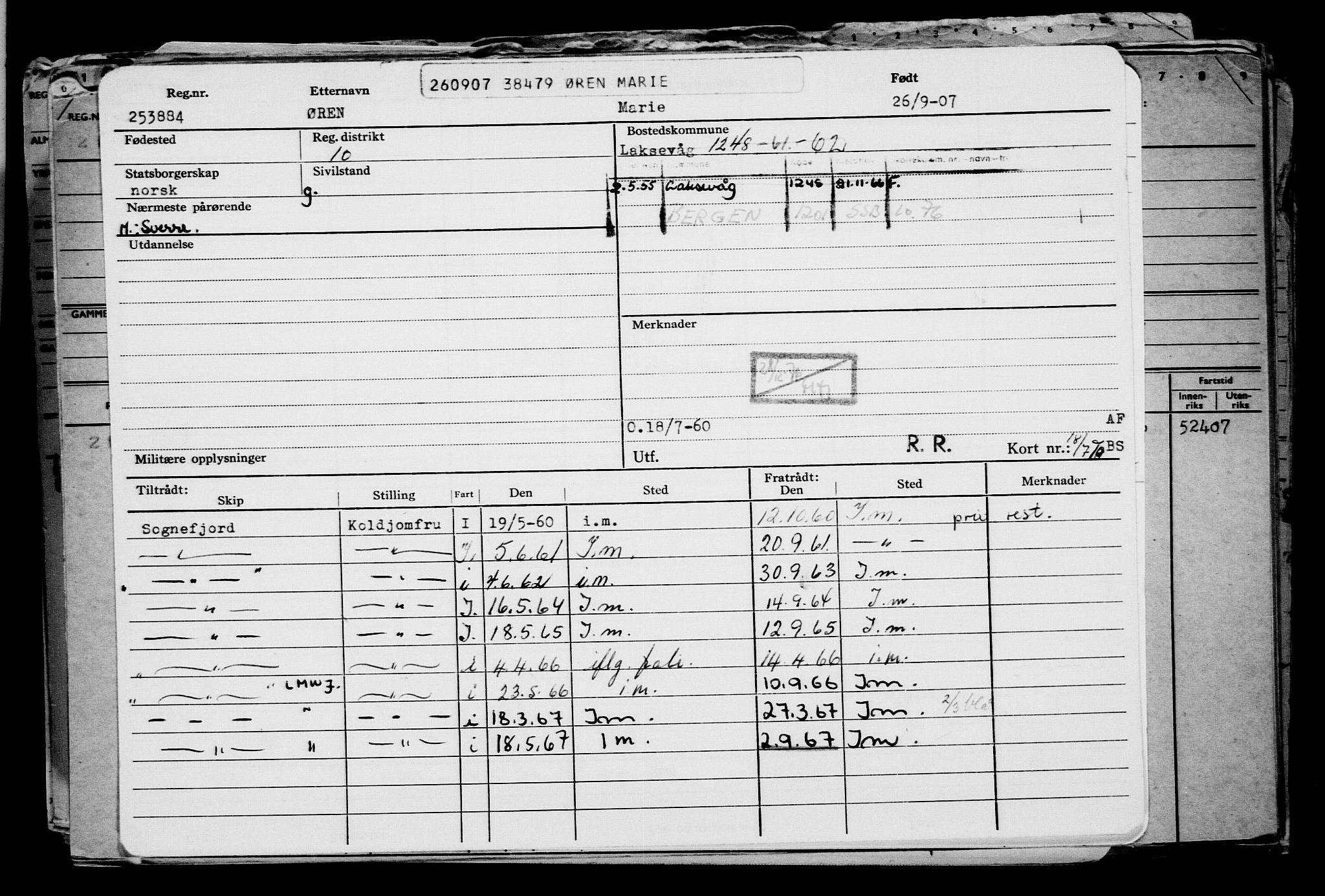 Direktoratet for sjømenn, AV/RA-S-3545/G/Gb/L0073: Hovedkort, 1907, p. 391