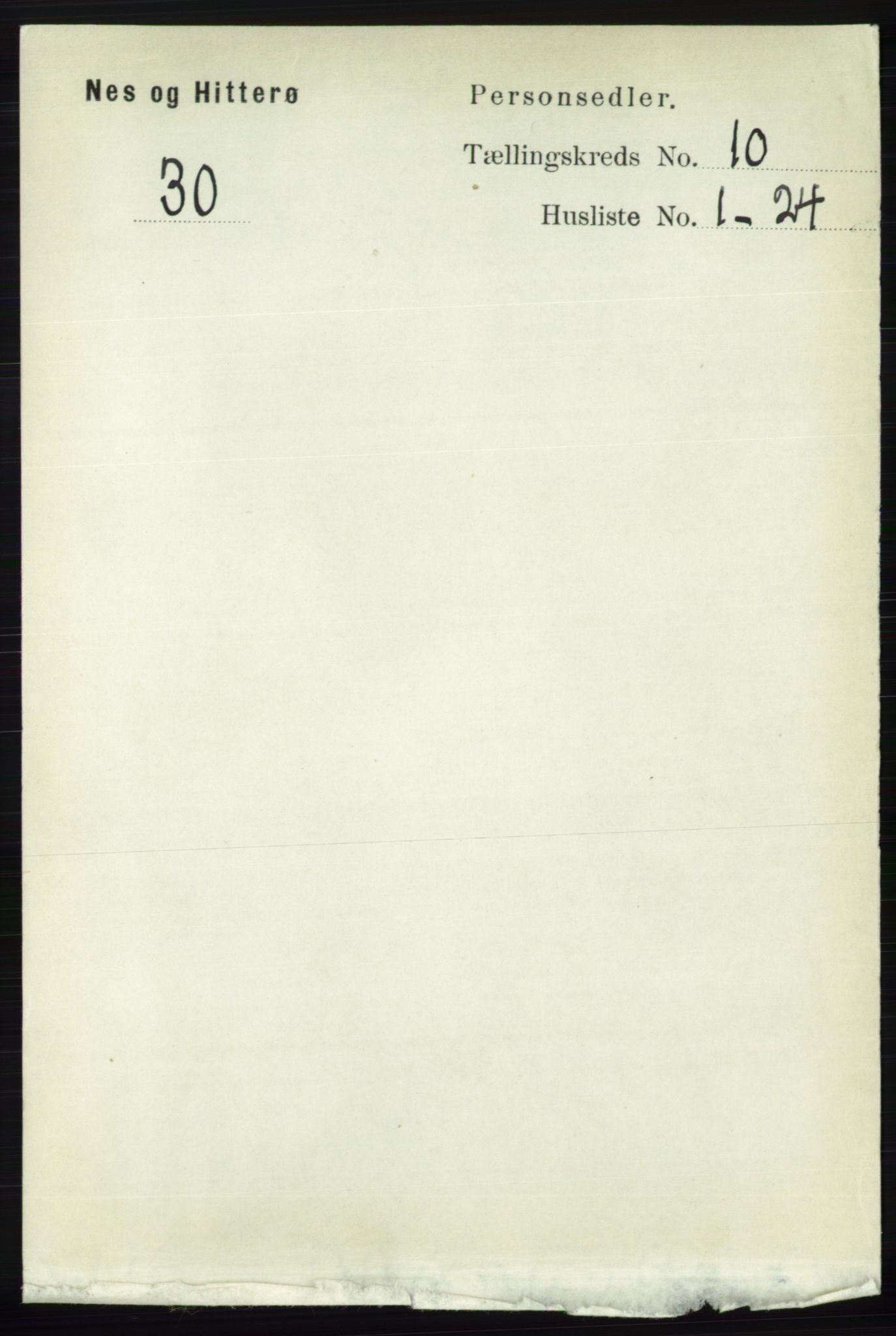 RA, 1891 census for 1043 Hidra og Nes, 1891, p. 4139