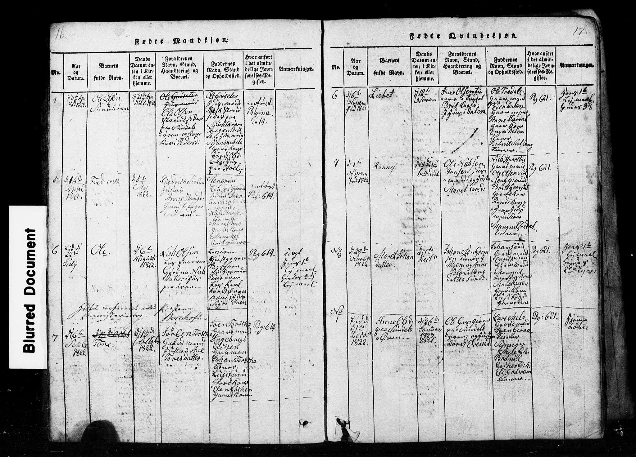 Ministerialprotokoller, klokkerbøker og fødselsregistre - Møre og Romsdal, SAT/A-1454/590/L1016: Parish register (copy) no. 590C01, 1819-1838, p. 16-17