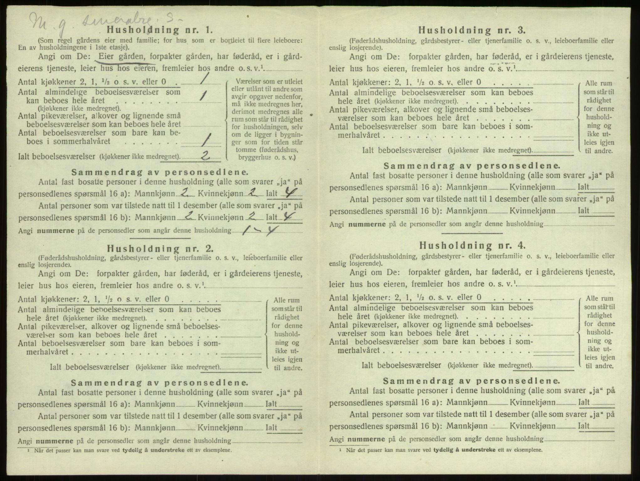 SAB, 1920 census for Manger, 1920, p. 1365