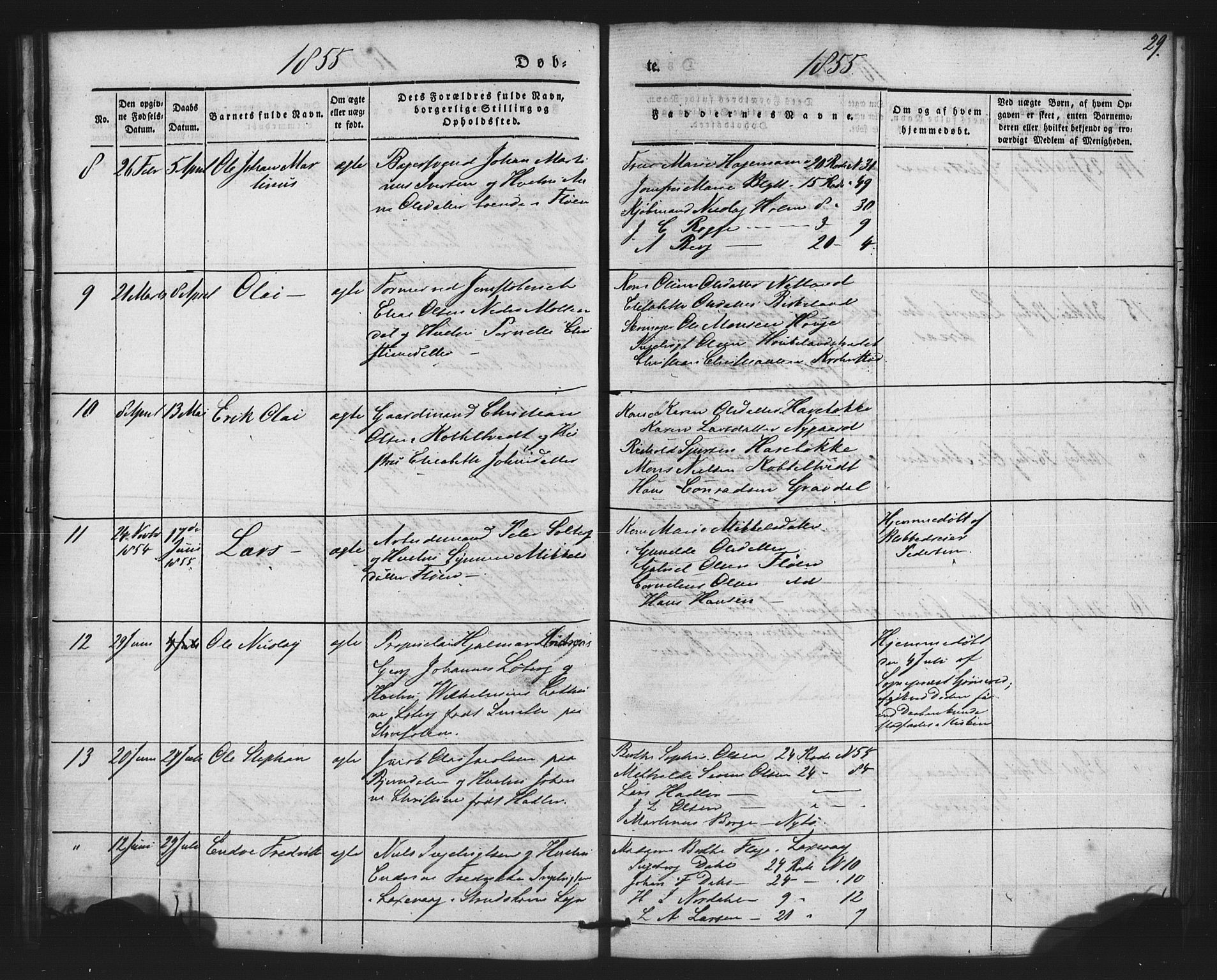 St. Jørgens hospital og Årstad sokneprestembete, AV/SAB-A-99934: Parish register (copy) no. A 2, 1843-1863, p. 29