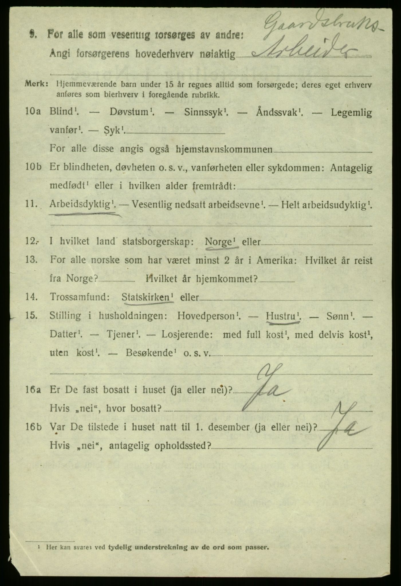 SAB, 1920 census for Masfjorden, 1920, p. 4118