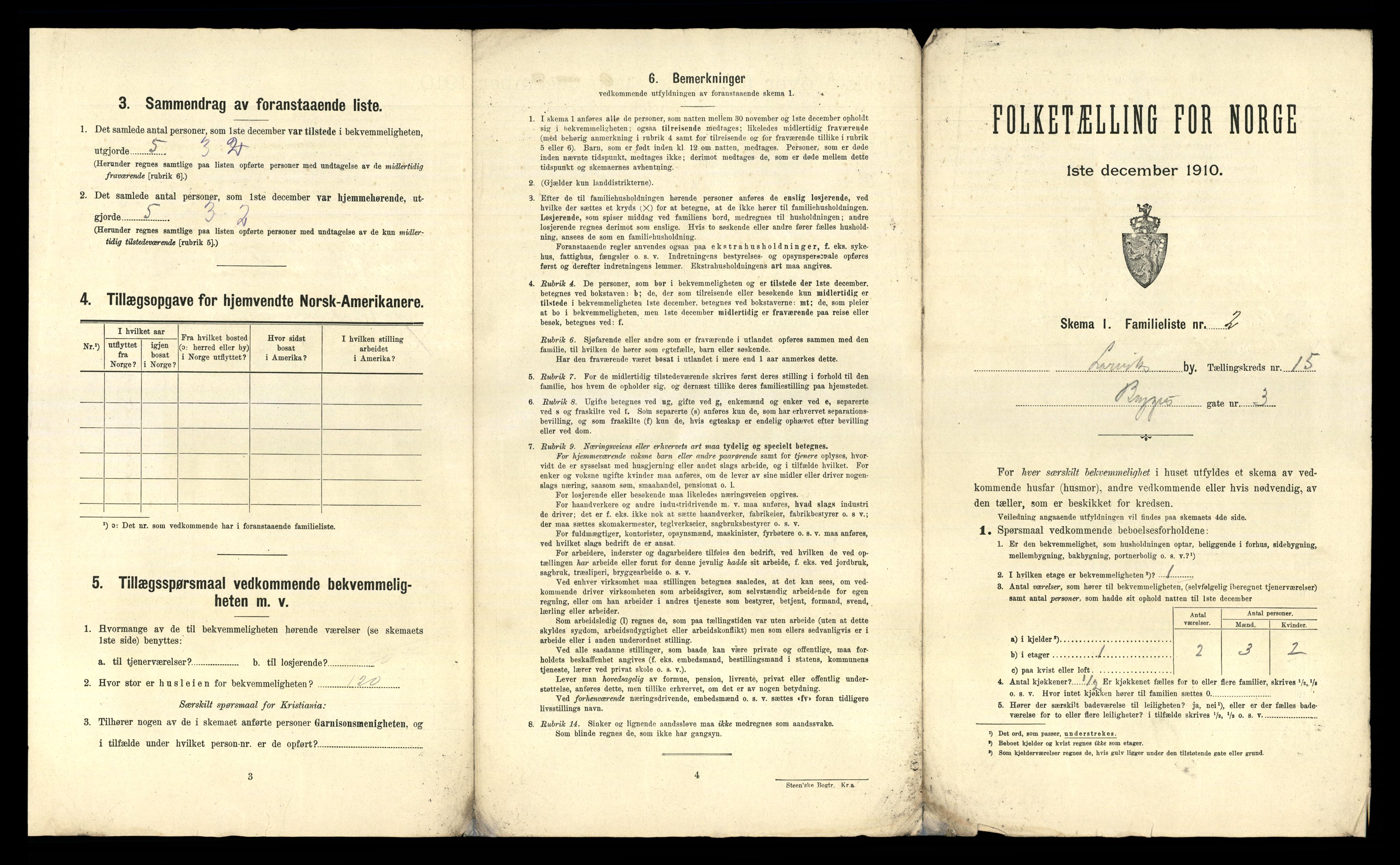 RA, 1910 census for Larvik, 1910, p. 4767